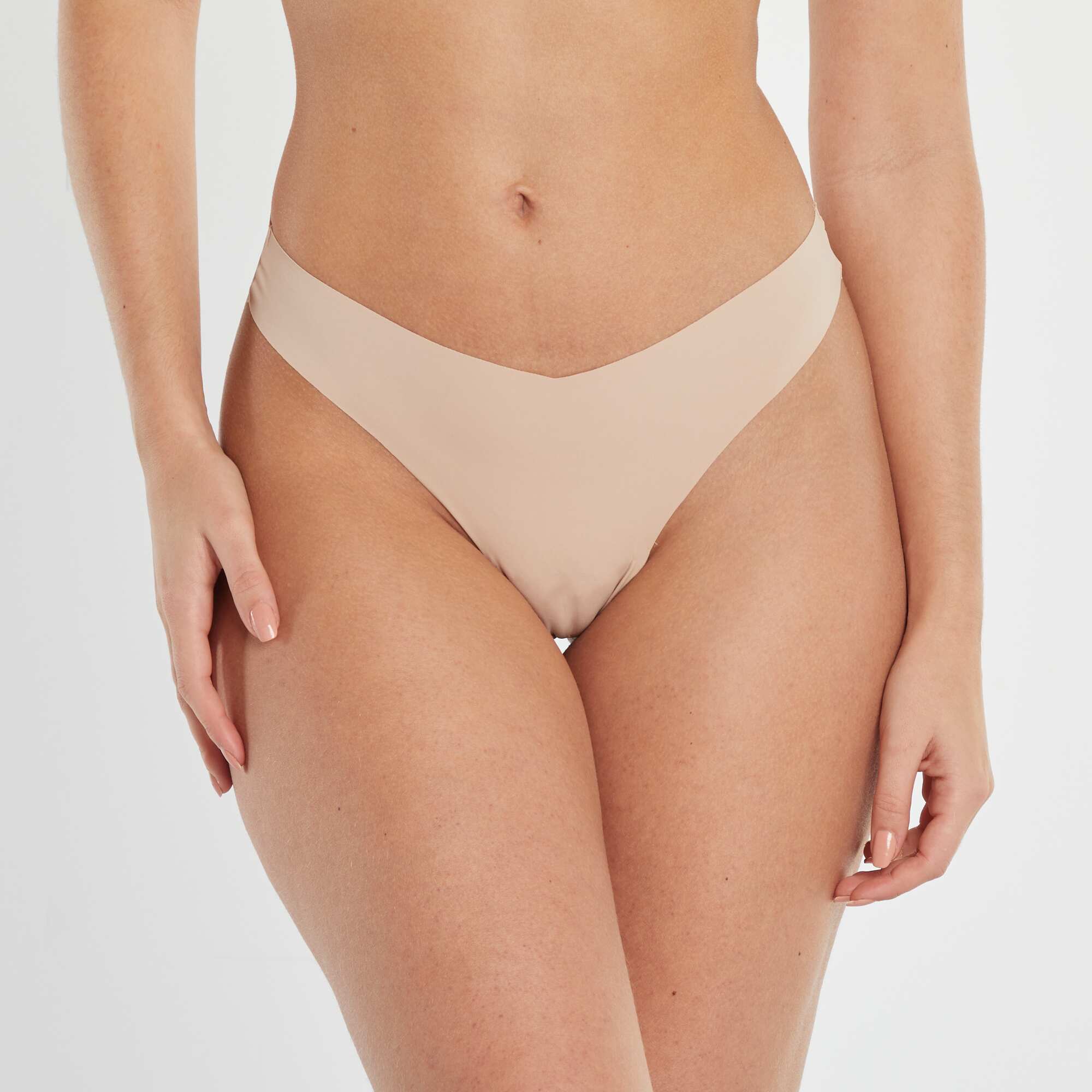 Pack of 2 pairs of seamless microfibre tanga briefs PINK - Image 2