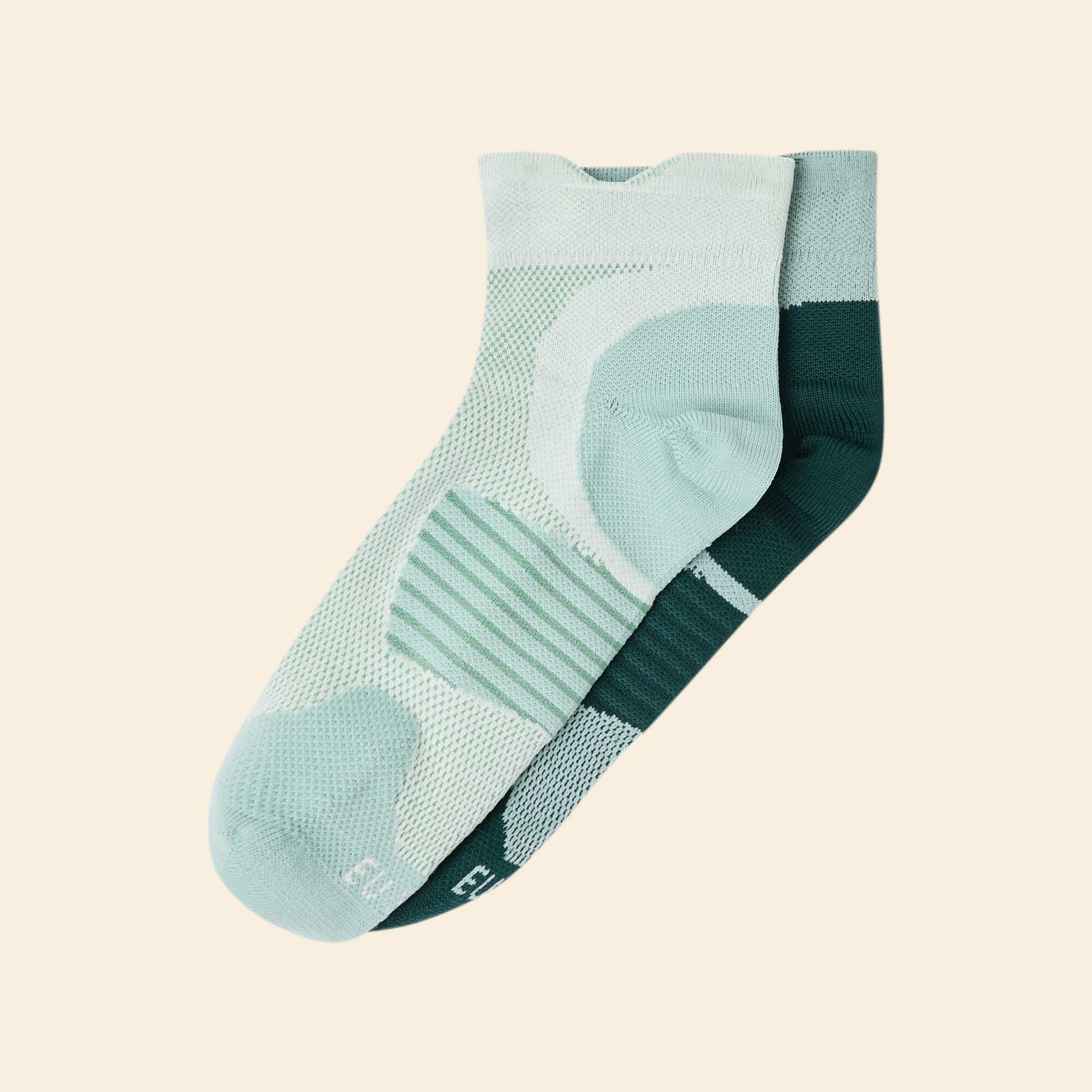 Pack of 2 Pairs of Solid Color Compression Knee High Socks GREEN - Image 2