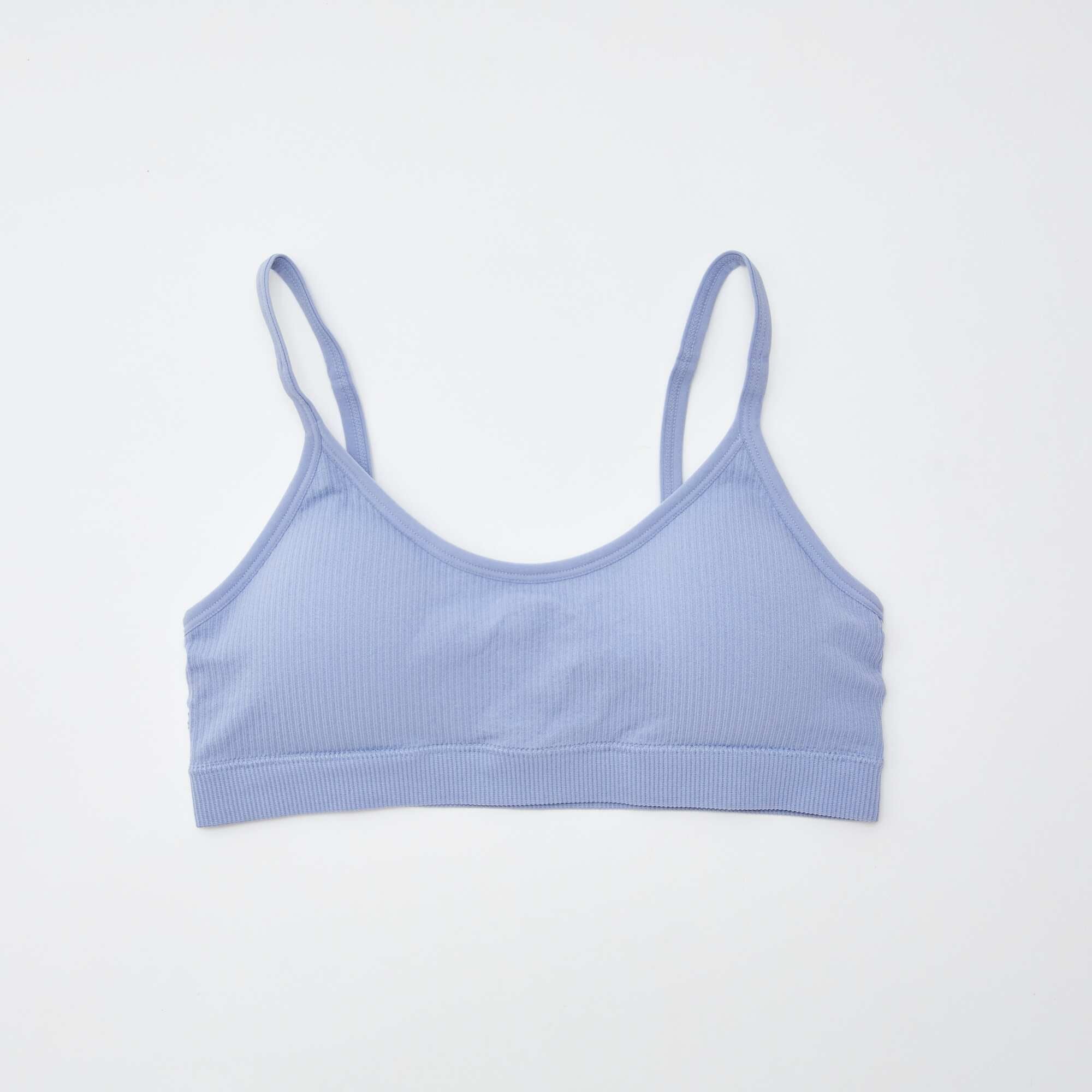Pack of 2 ribbed bralettes BLUE - Image 4