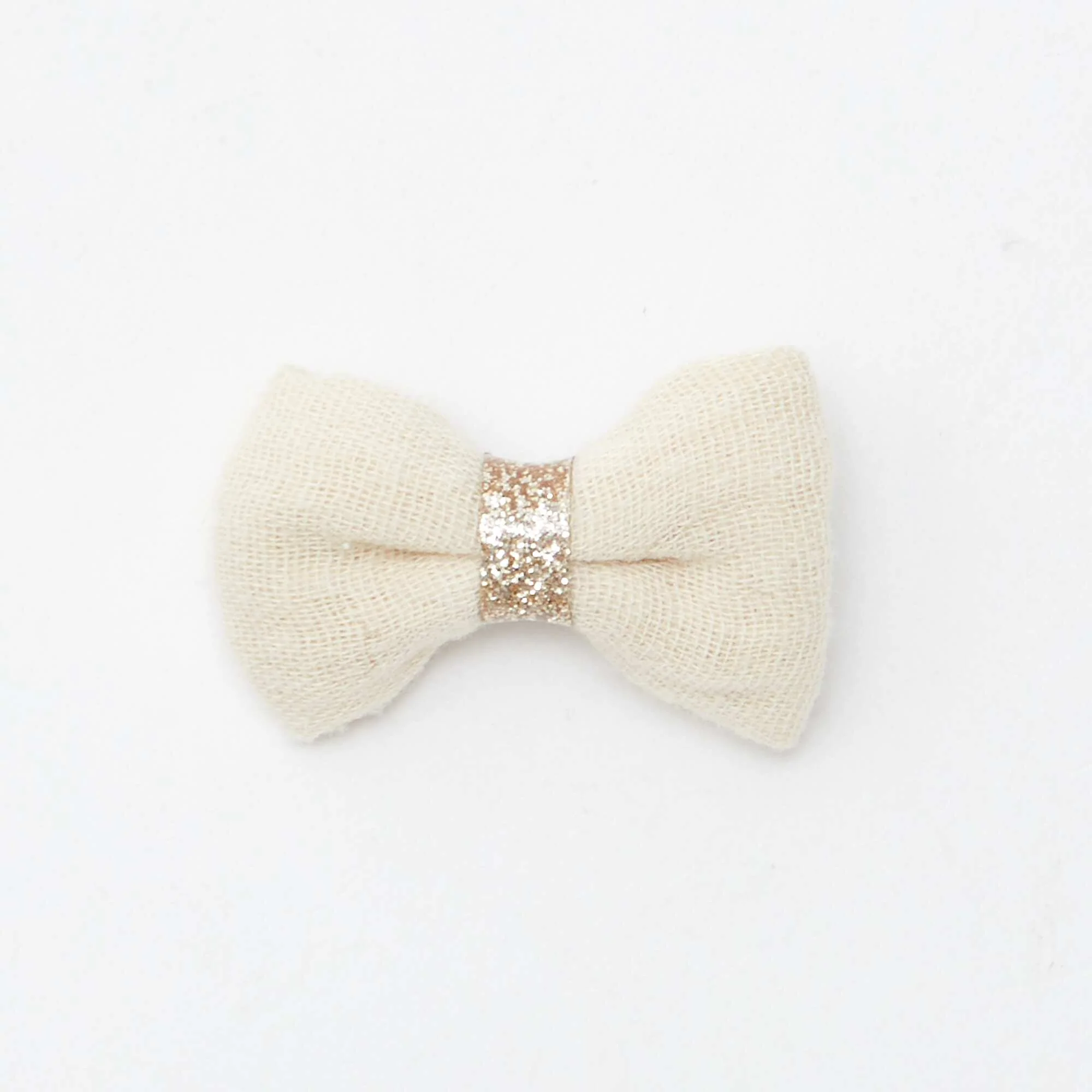 Pack of 3 alligator clips with bow KHAKI - Image 3