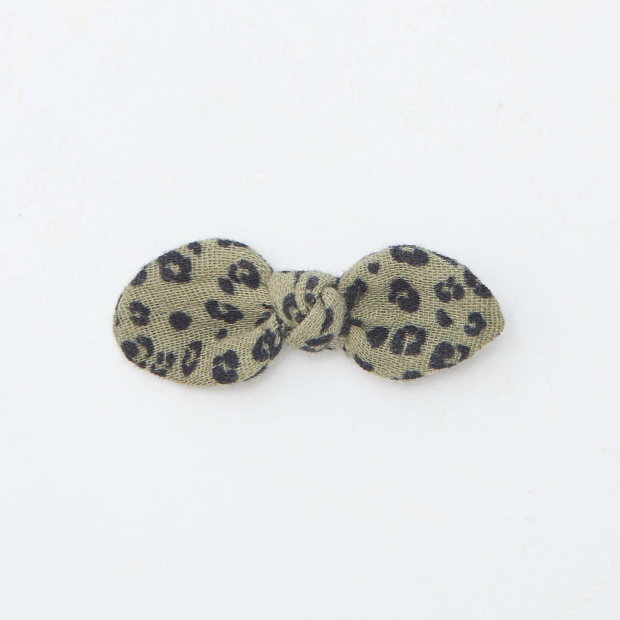 Pack of 3 alligator clips with bow KHAKI - Image 2
