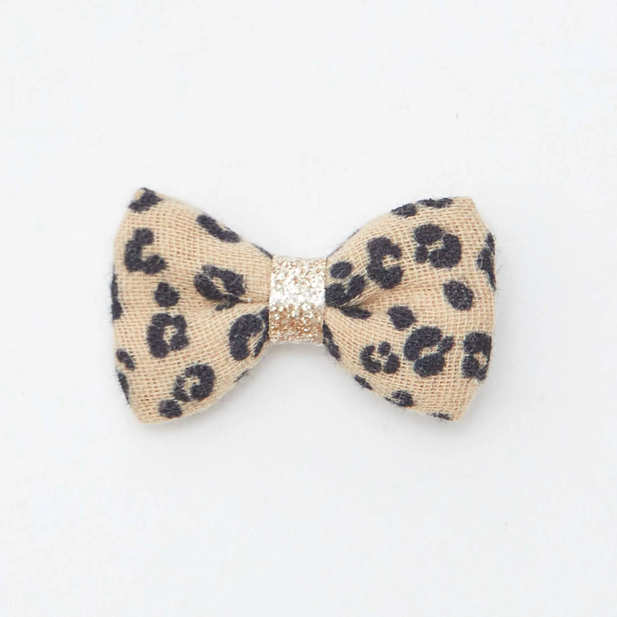 Pack of 3 alligator clips with bow KHAKI - Image 2