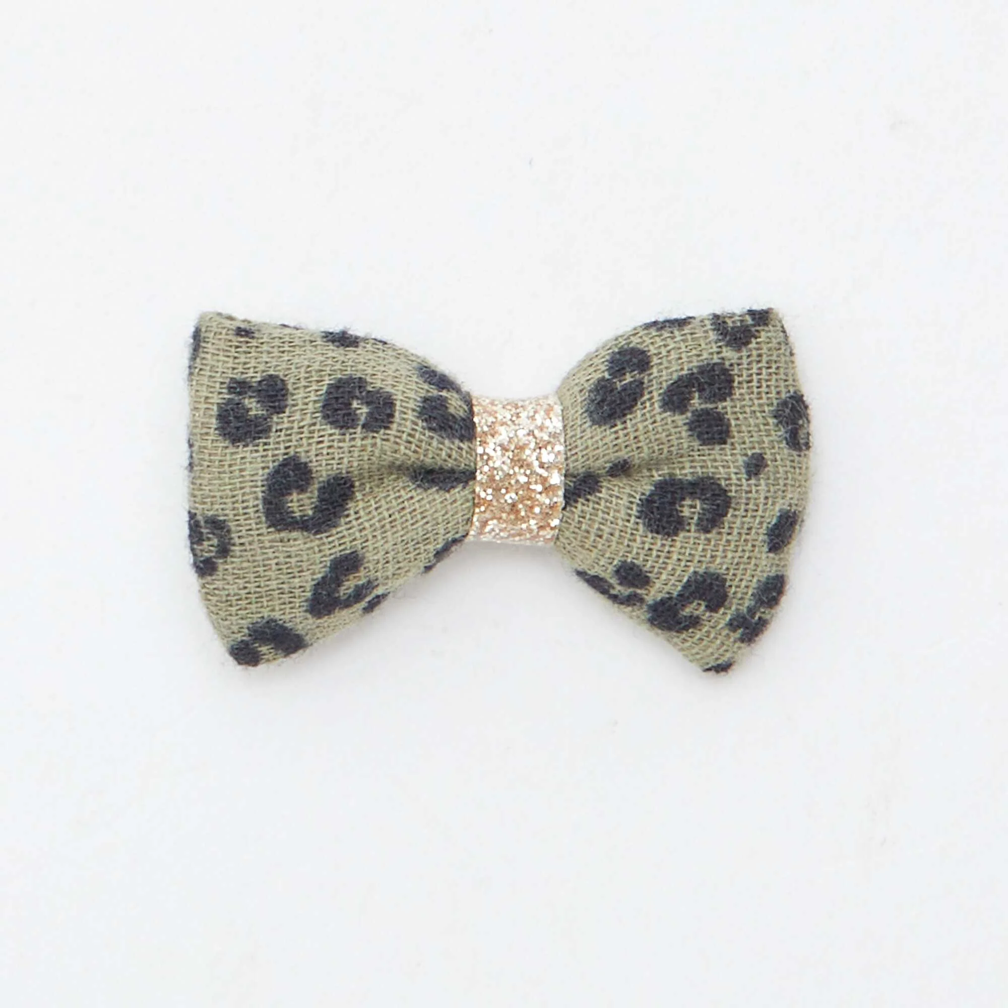Pack of 3 alligator clips with bow KHAKI - Image 4