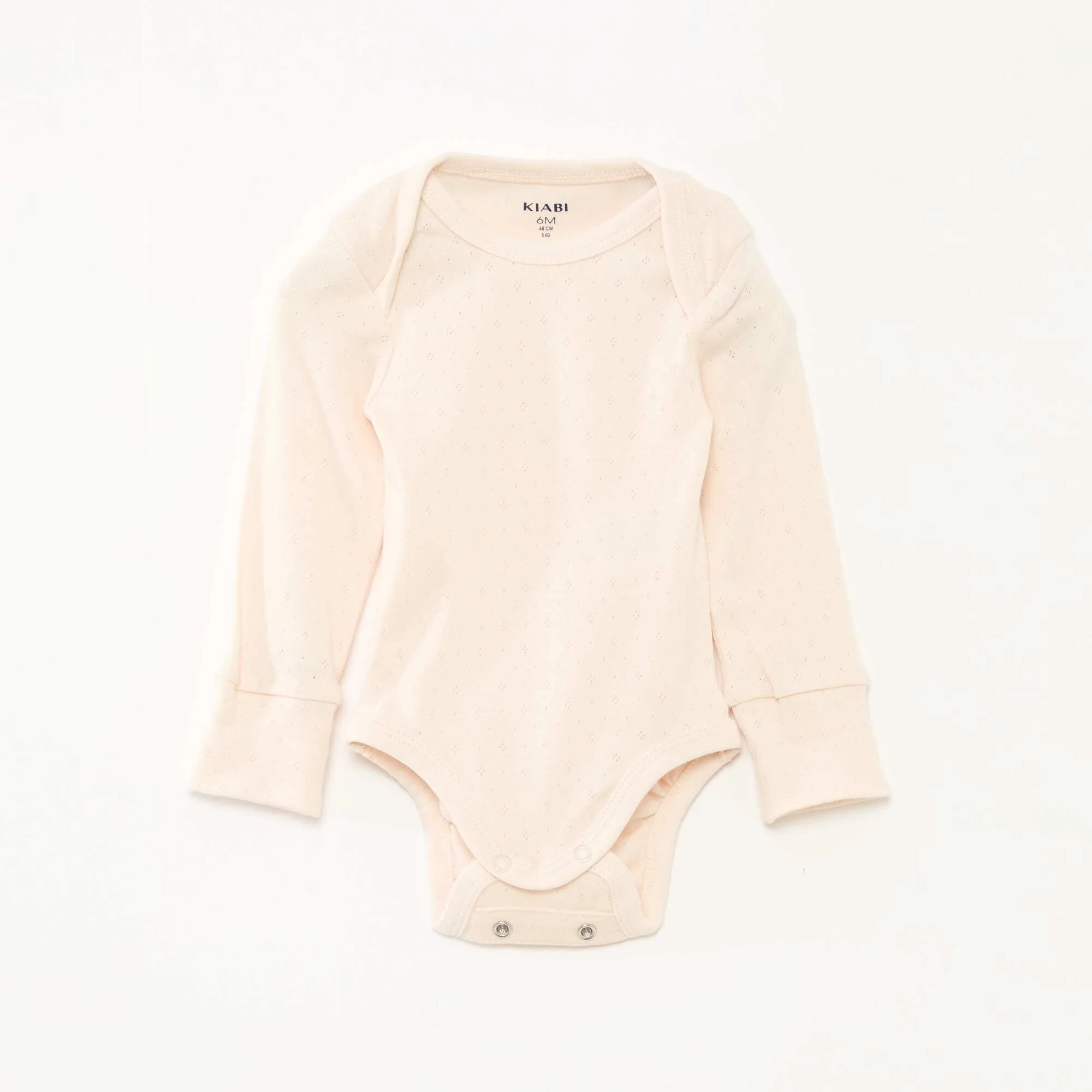 Pack of 3 bodies with envelope neckline and long sleeves PINK - Image 3