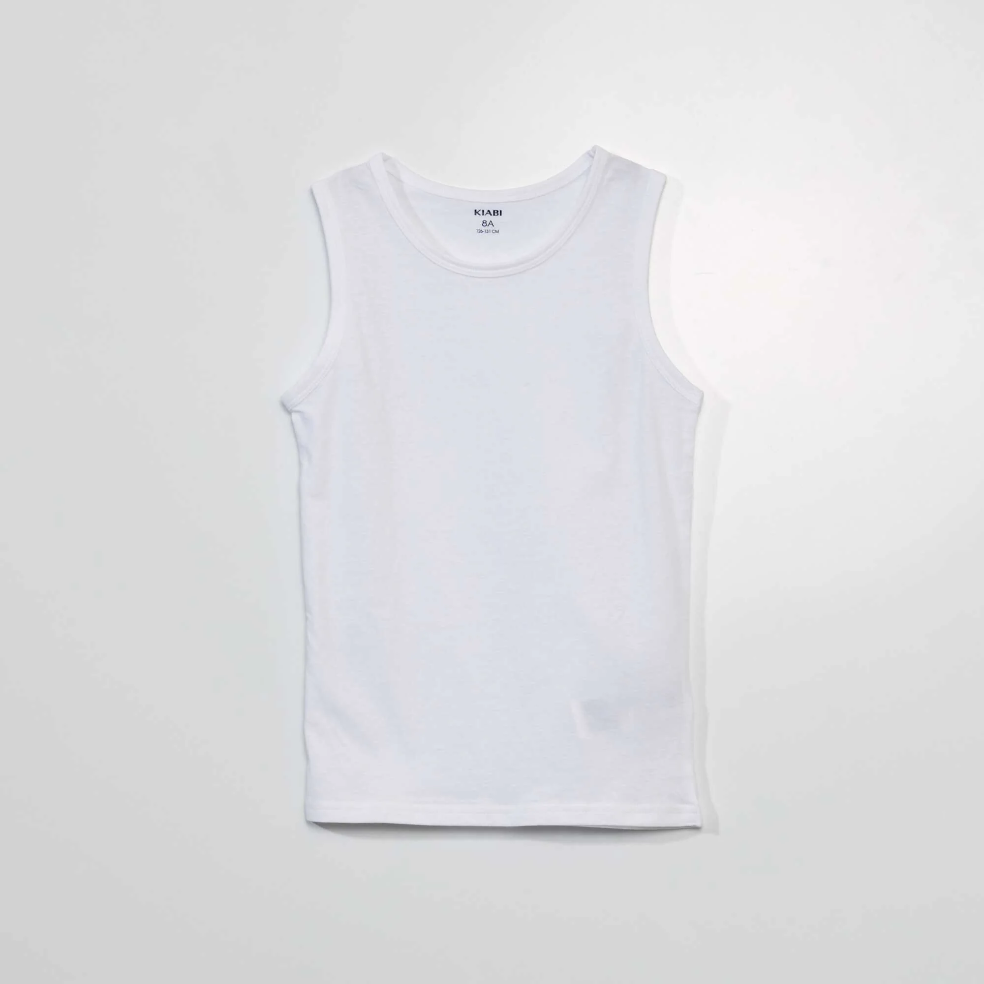Pack of 3 cotton vest tops White - Image 2