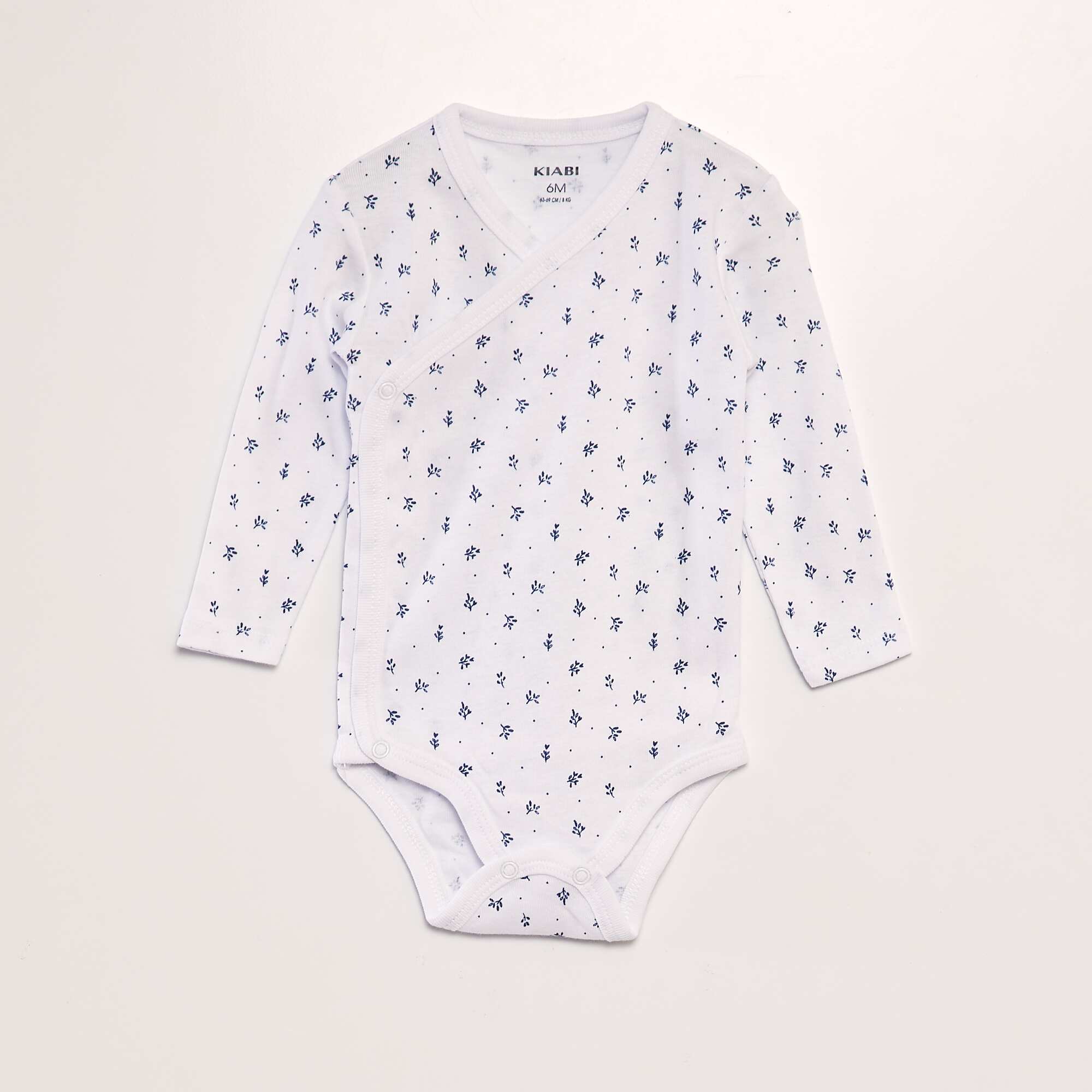 Pack of 3 crossover bodysuits WHITE - Image 2