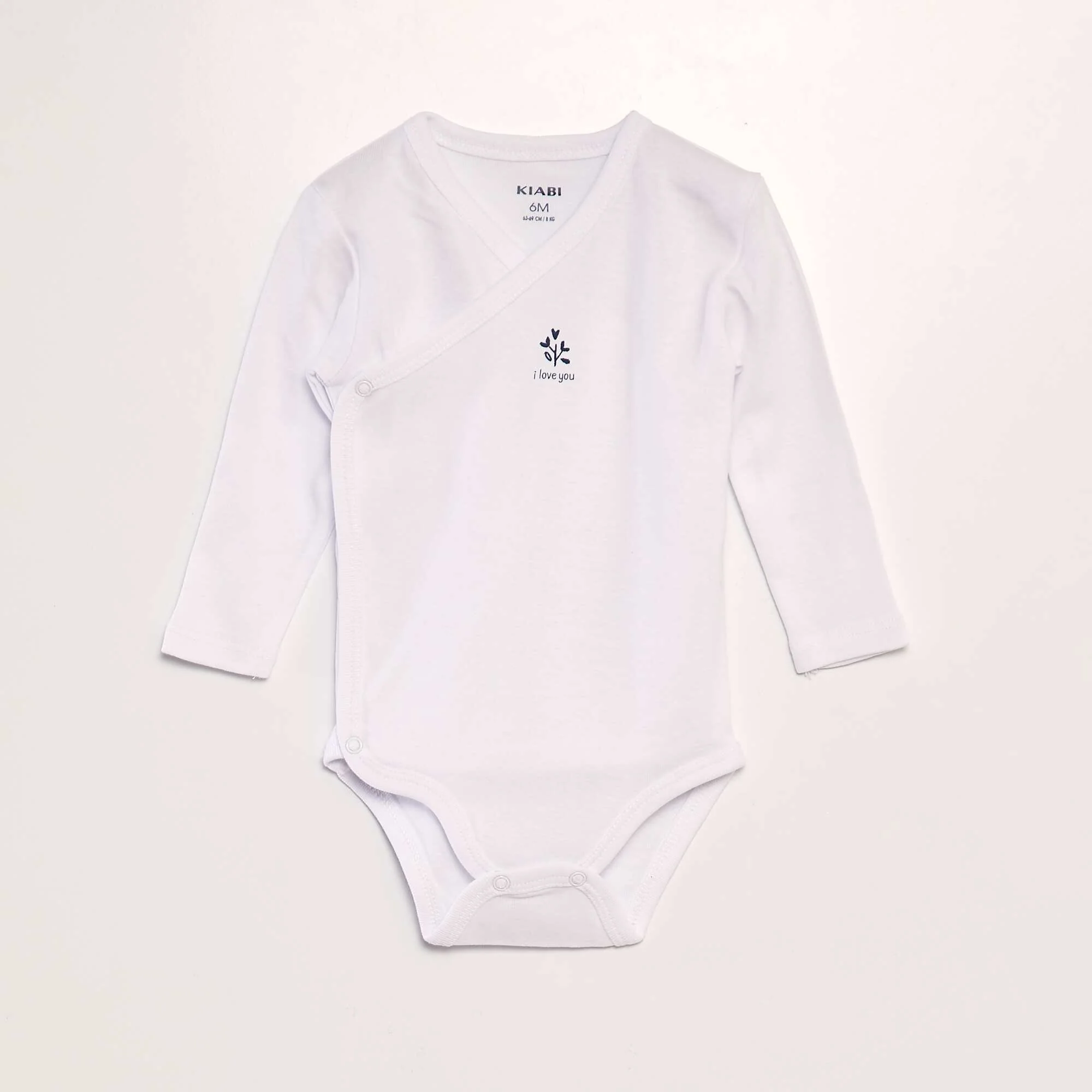 Pack of 3 crossover bodysuits WHITE - Image 4
