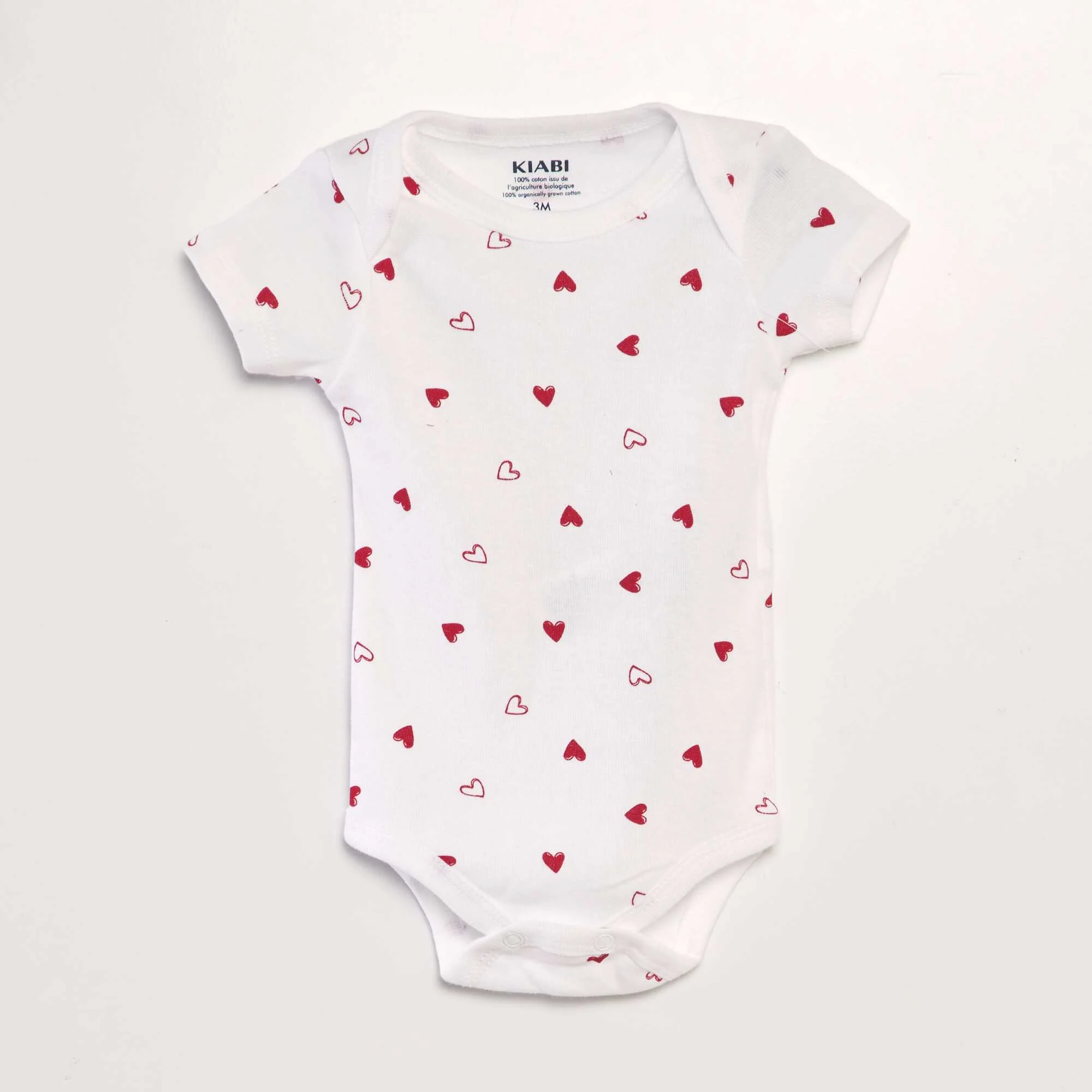 Pack of 3 eco-design bodysuits WHITE - Image 4