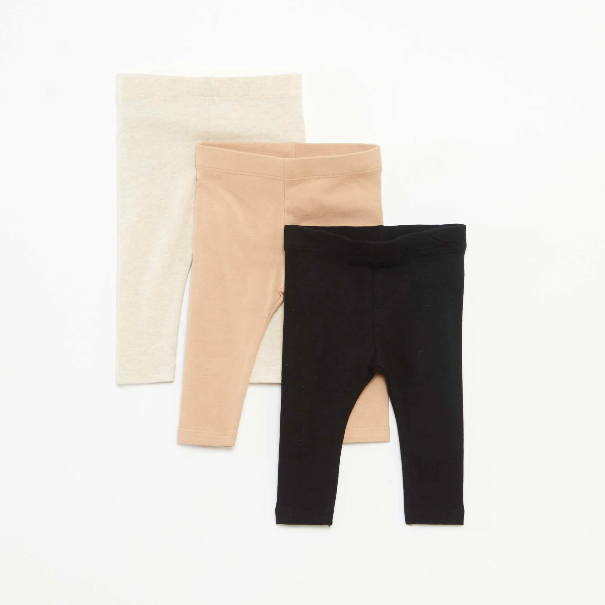 Pack of 3 long leggings BROWN