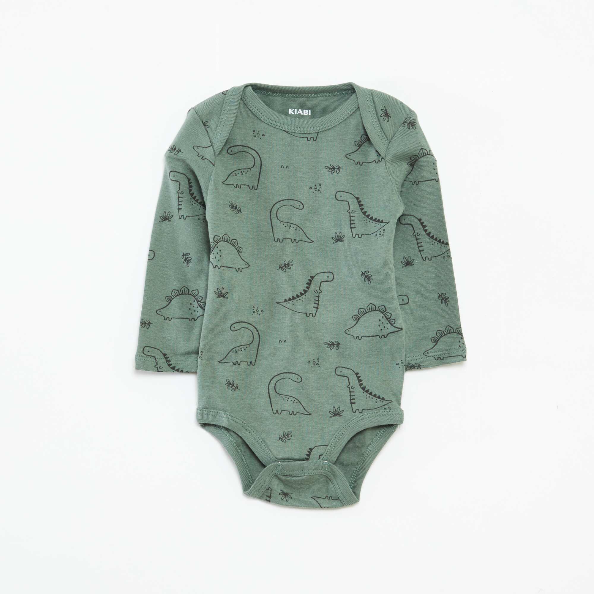 Pack of 3 long-sleeved bodies GREEN - Image 2