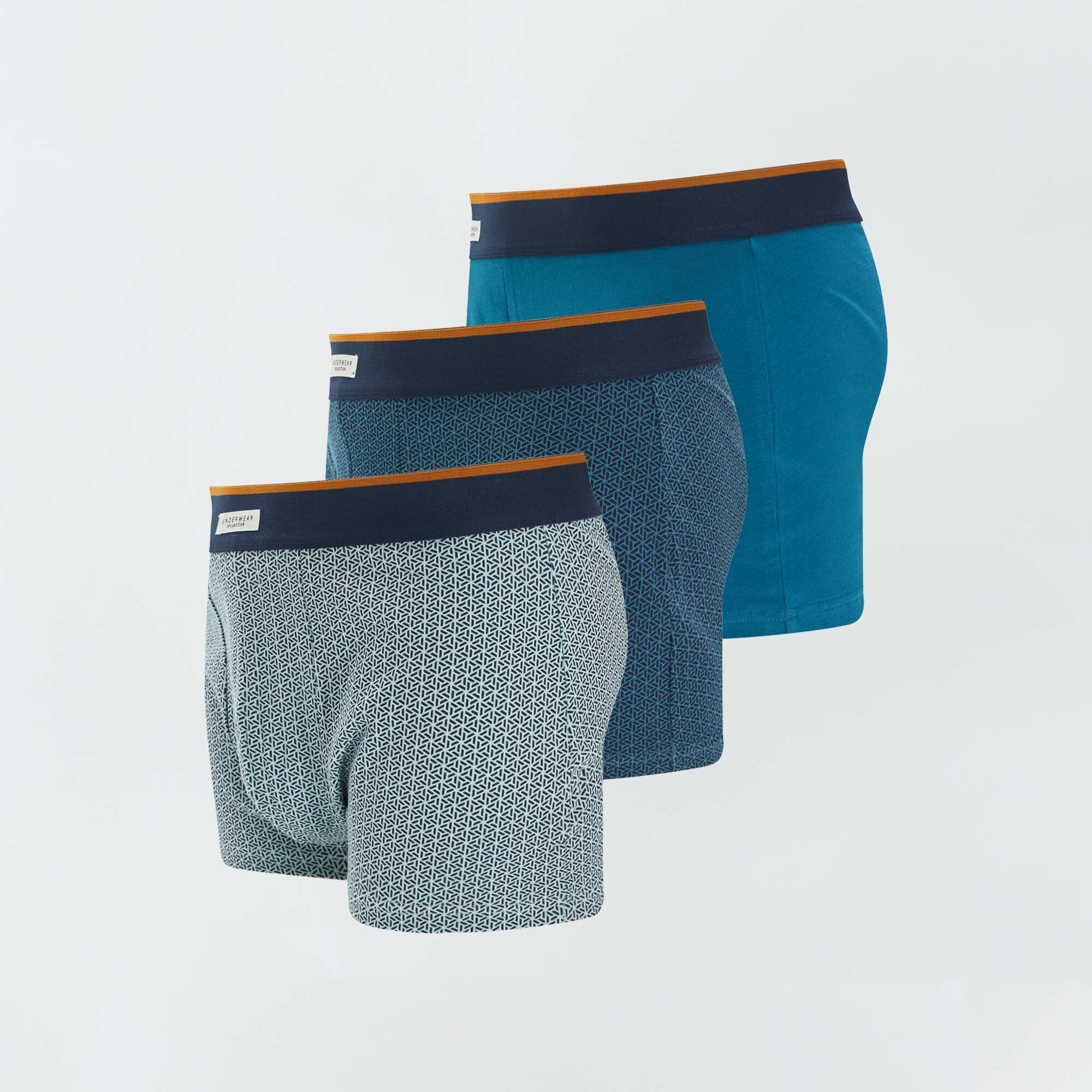 Pack of 3 pairs of cotton boxer shorts GREEN - Image 5