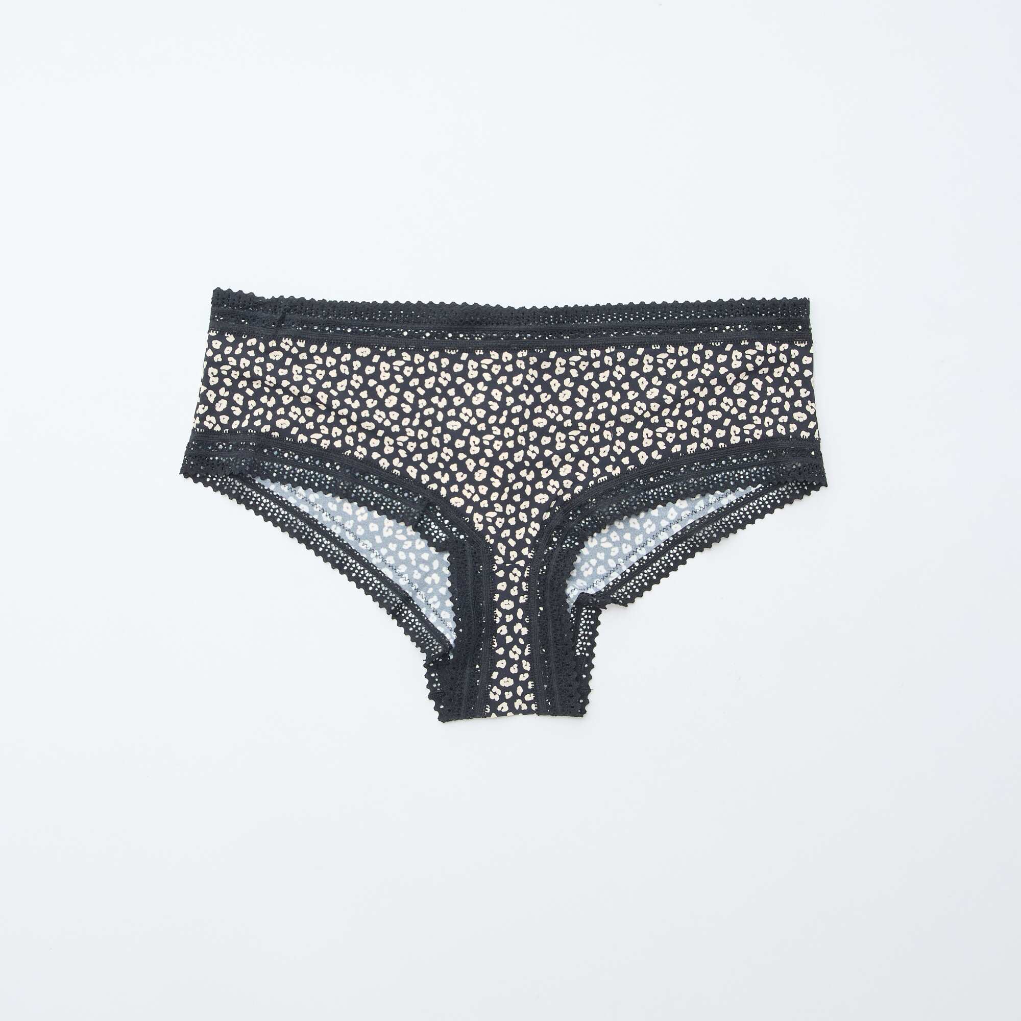 Pack of 3 pairs of printed microfibre boy shorts BLACK - Image 2