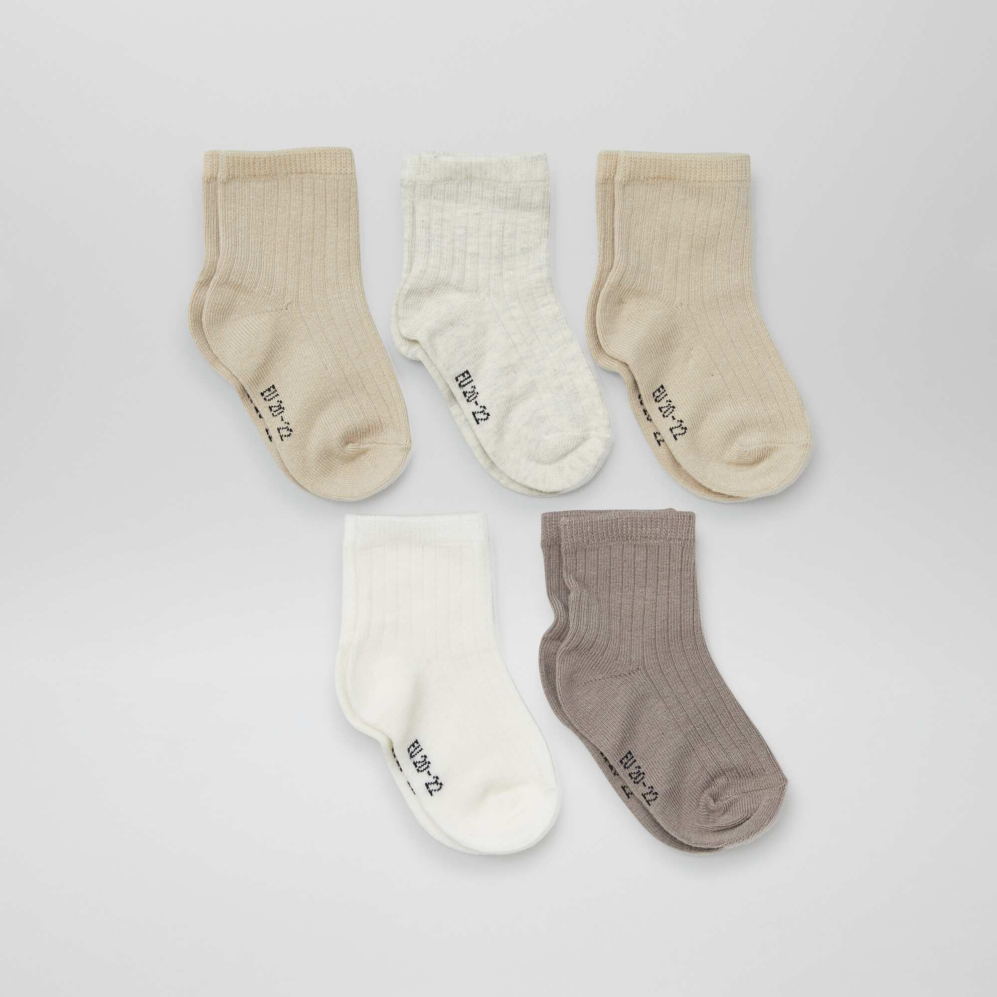 Pack of 3 pairs of socks BEIGE - Image 2