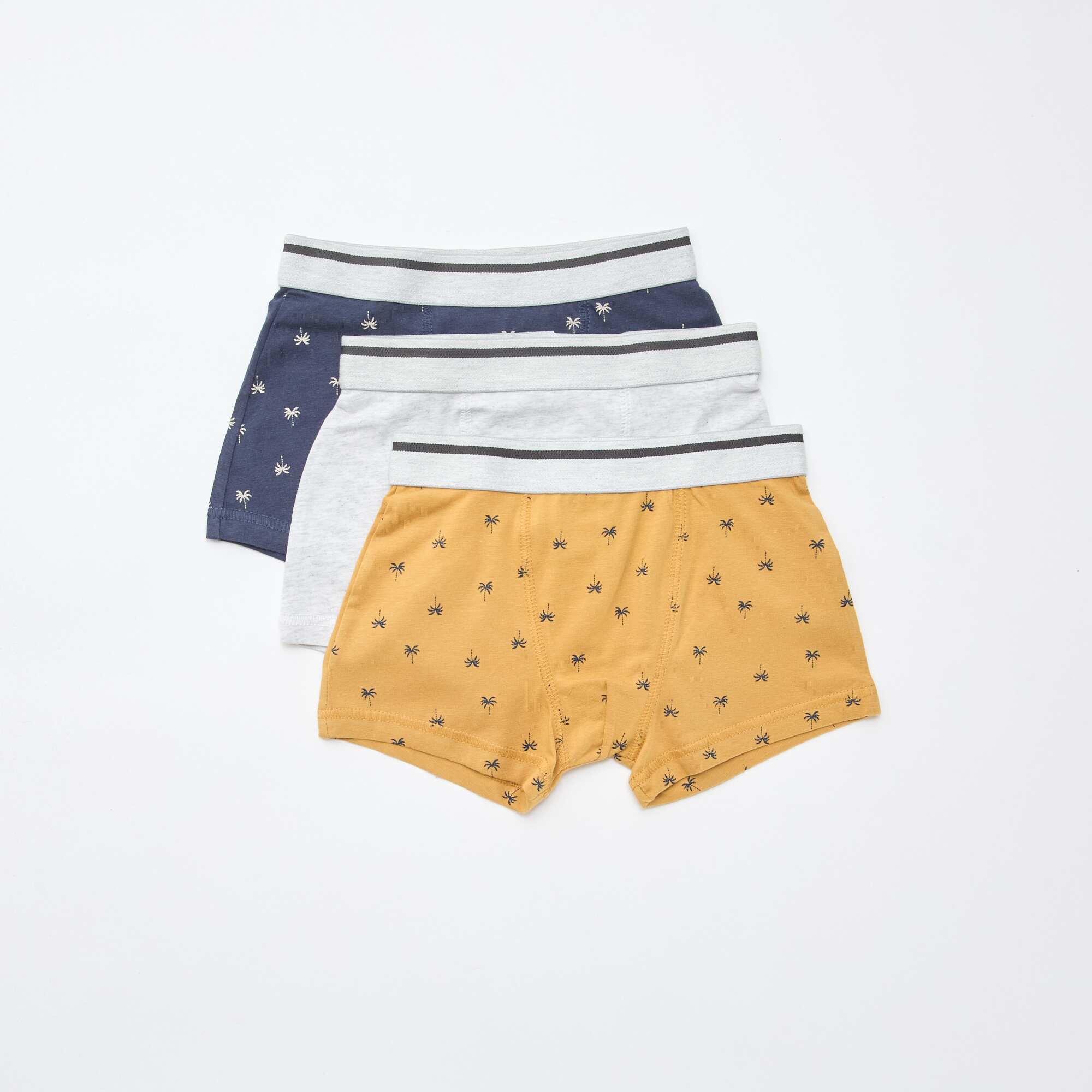 Pack of 3 pairs of stretch boxer shorts YELLOW