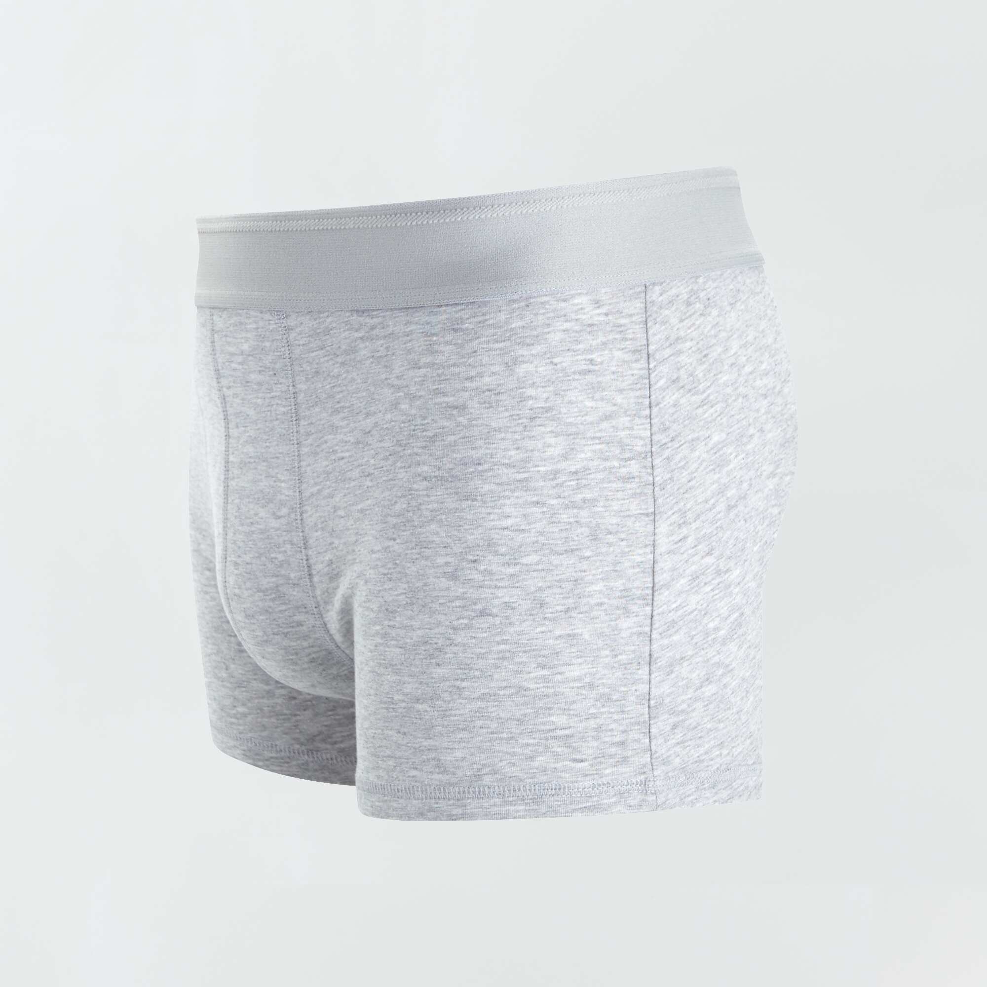 Pack of 3 plain boxers BLUE/grey/red - Image 7