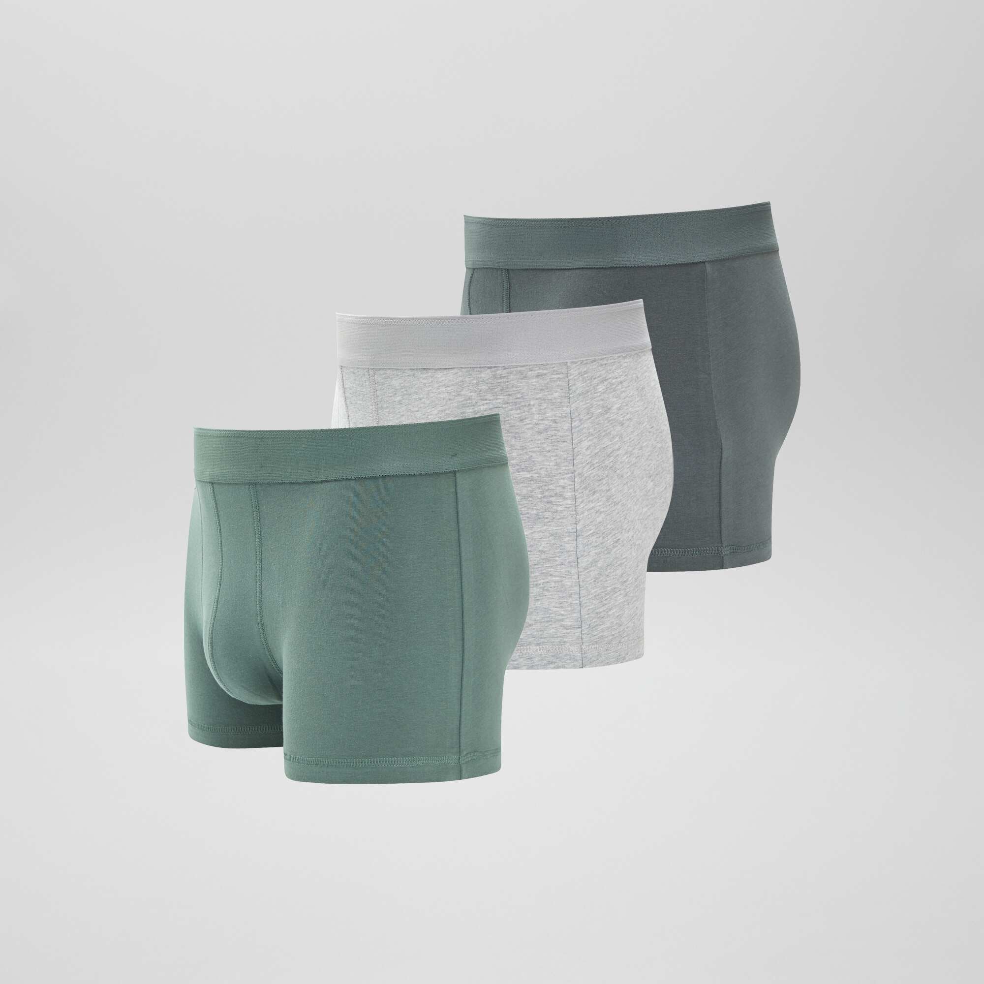 Pack of 3 plain boxers KHAKI - Image 5