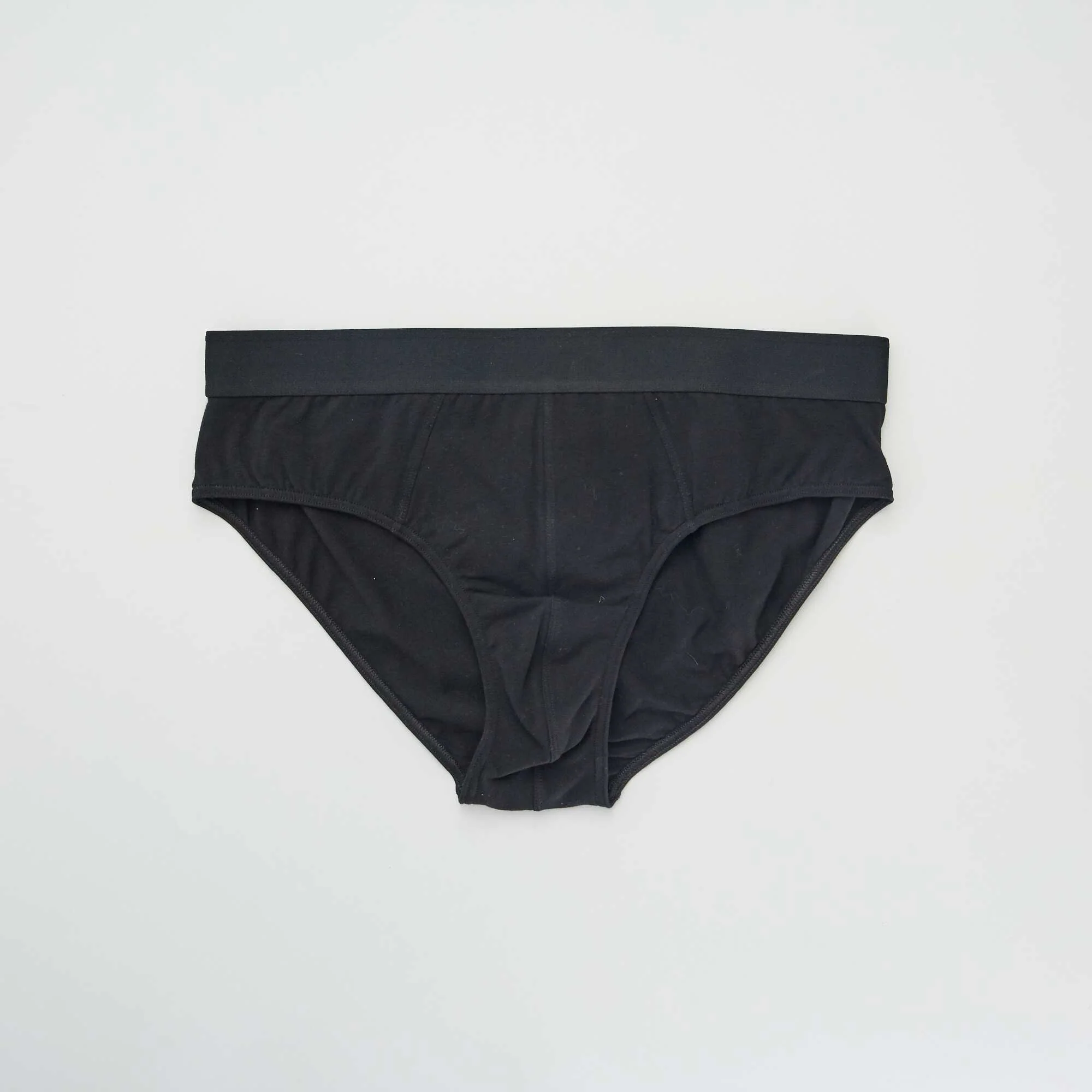 Pack of 3 plain briefs LOT BLACK - Image 2