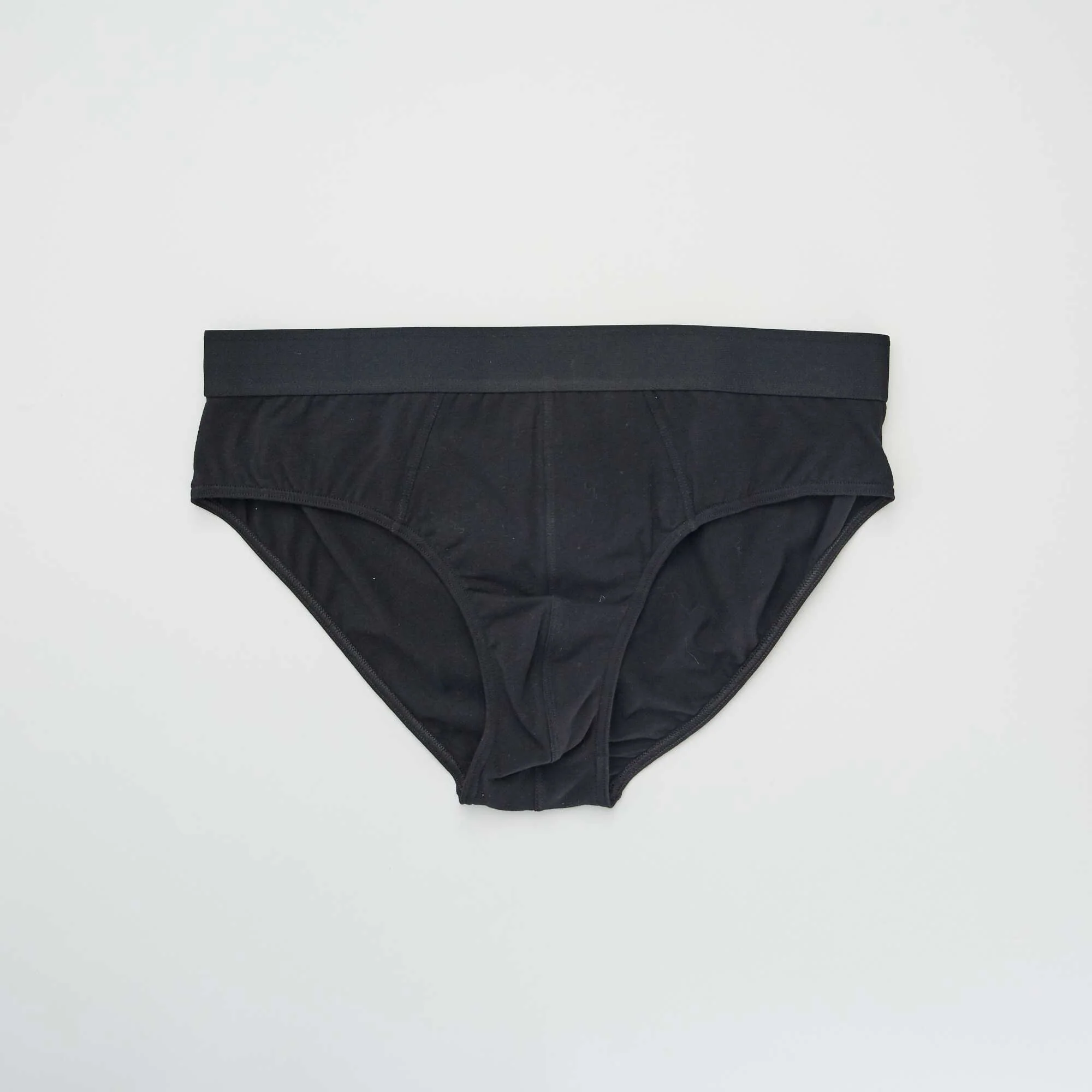 Pack of 3 plain briefs LOT BLACK - Image 3