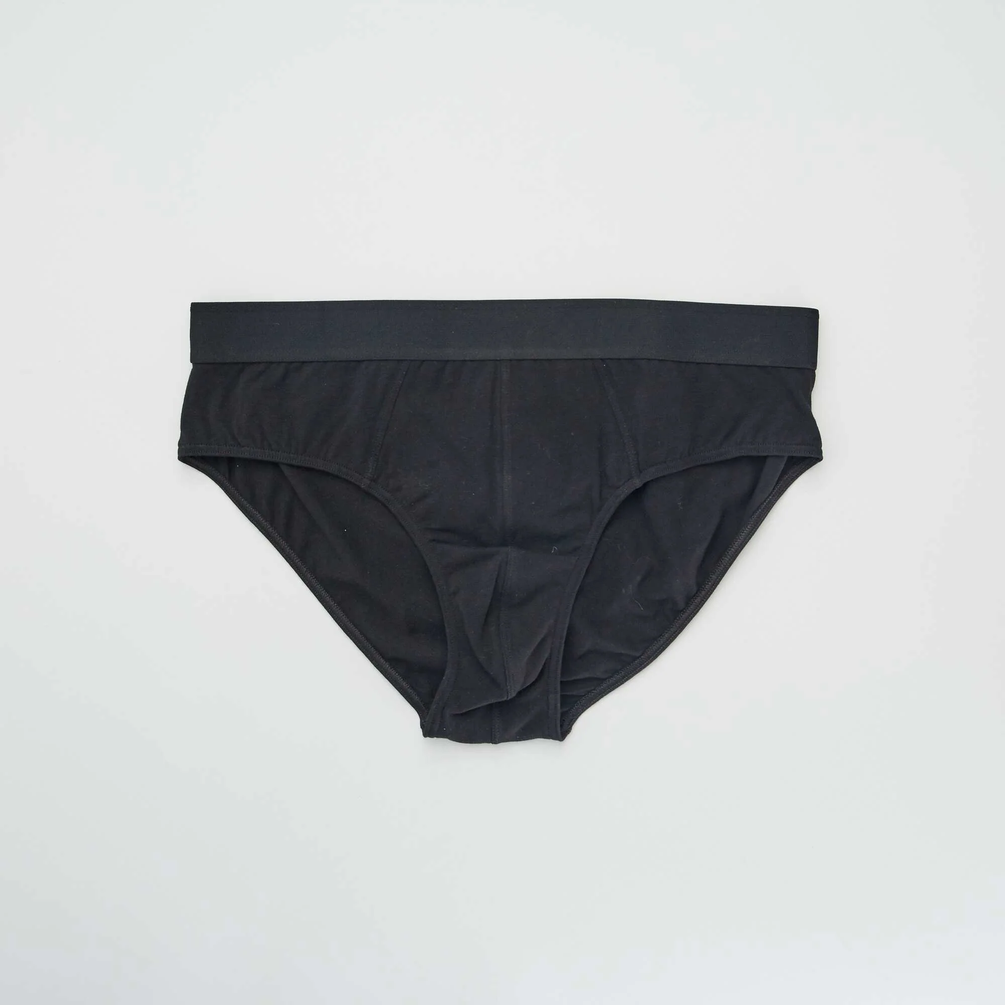Pack of 3 plain briefs LOT BLACK - Image 4