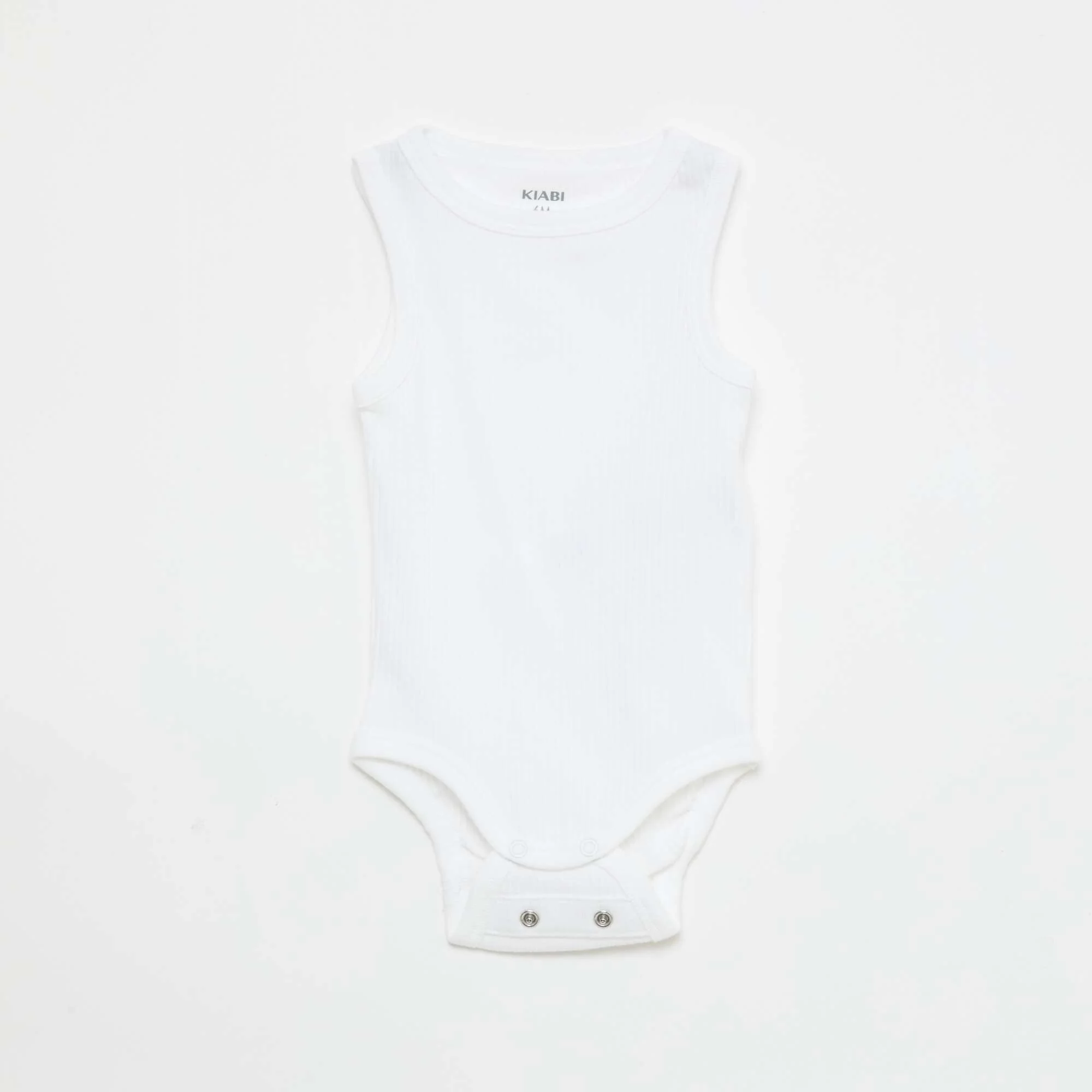 Pack of 3 plain grow-with-them strappy bodysuits WHITE - Image 2