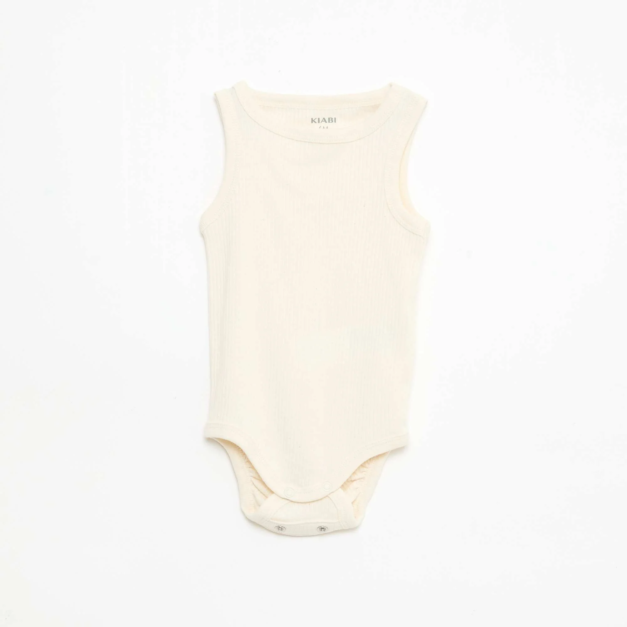 Pack of 3 plain grow-with-them strappy bodysuits YELLOW - Image 4