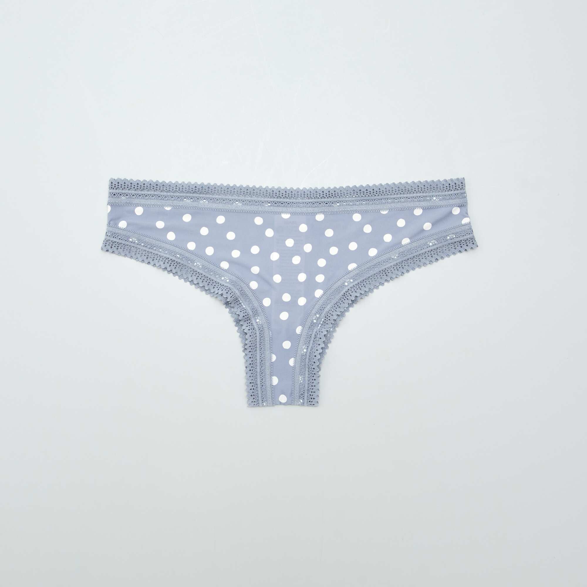 Pack of 3 printed microfibre tanga briefs PURPLE - Image 4