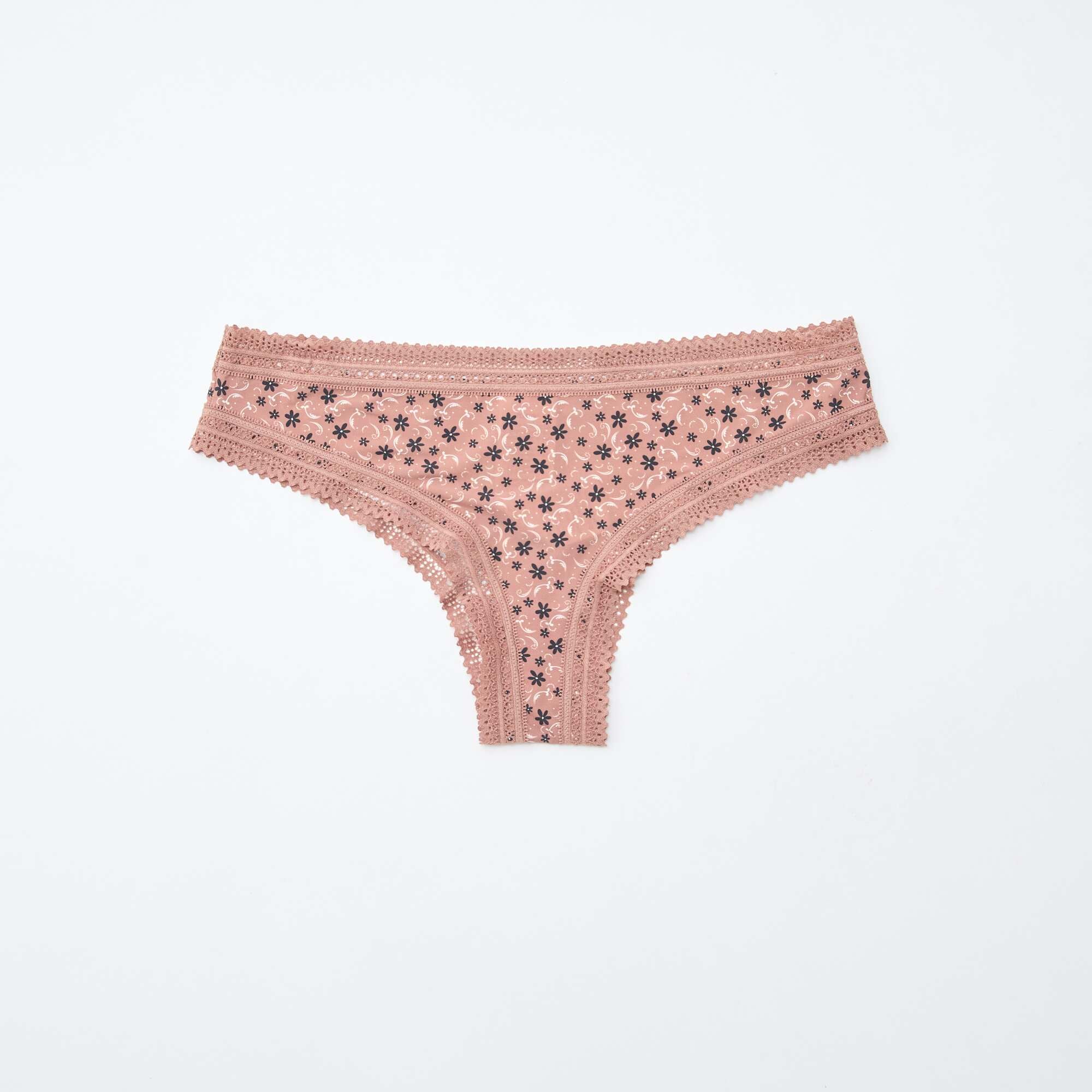 Pack of 3 Printed Microfibre Thongs BLACK - Image 2