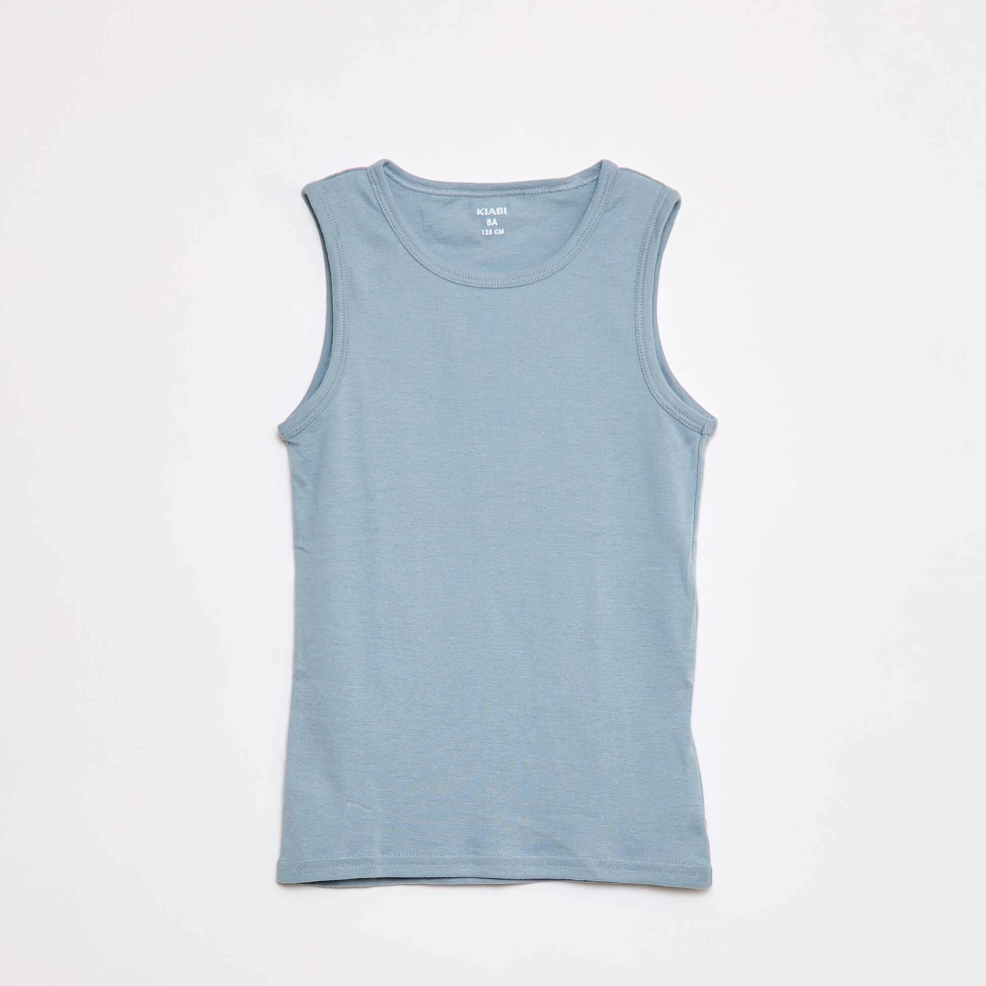 Pack of 3 vest tops BLUE - Image 3