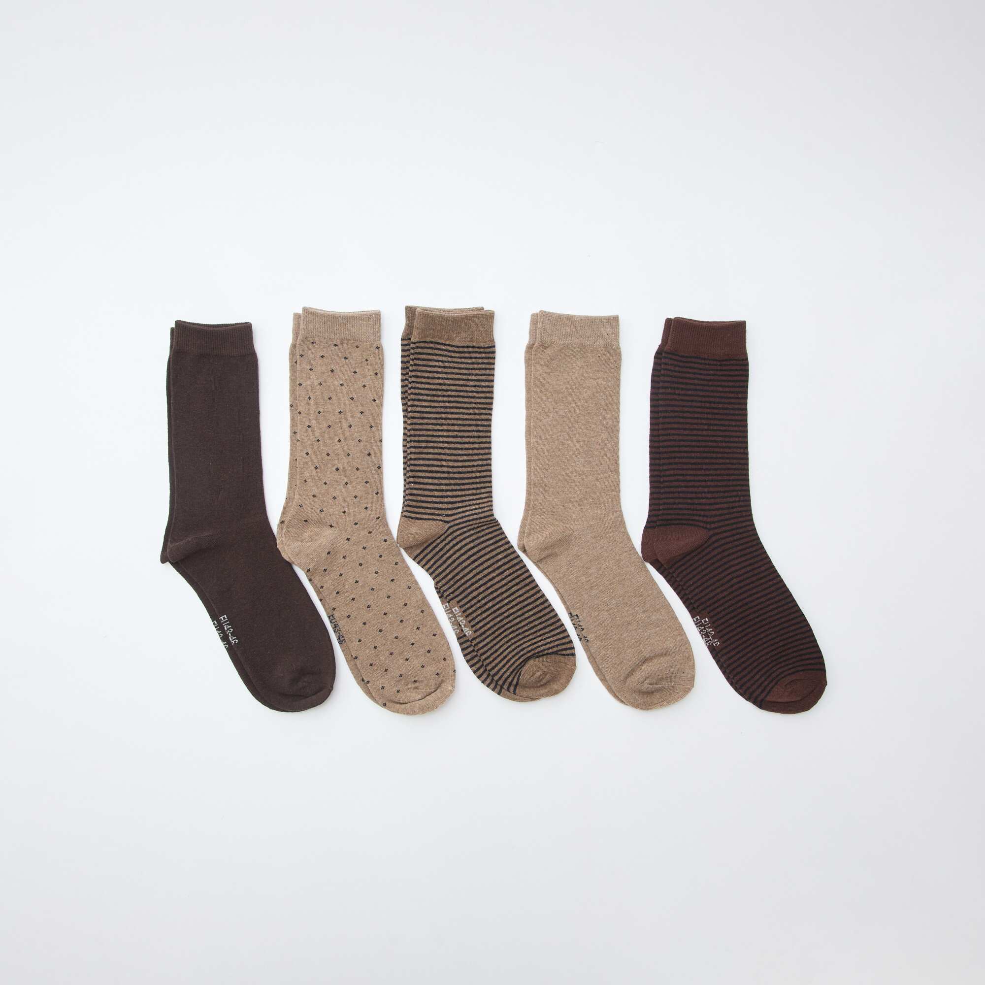 Pack of 5 pairs of fancy socks BEIGE - Image 2