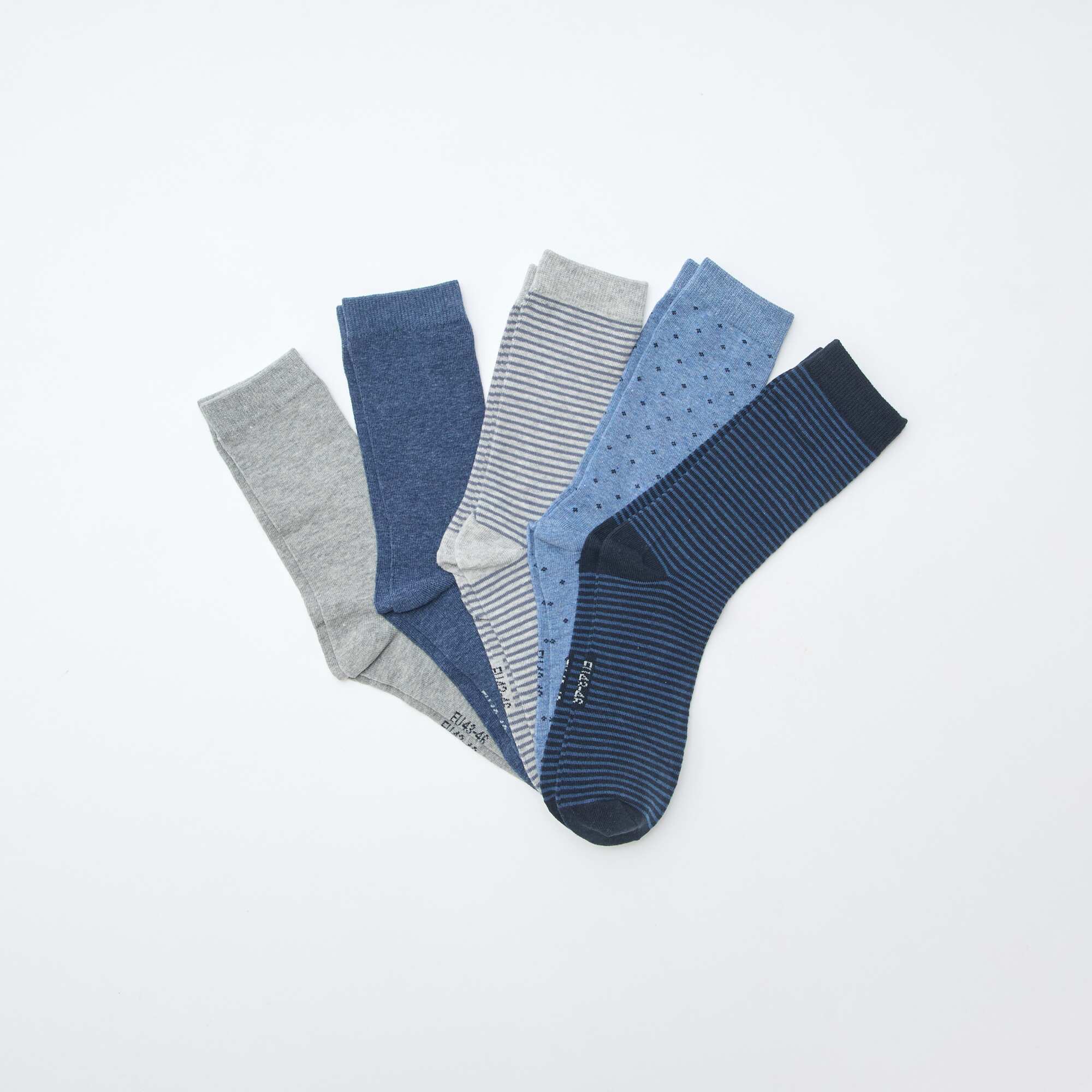 Pack of 5 pairs of fancy socks BLUE