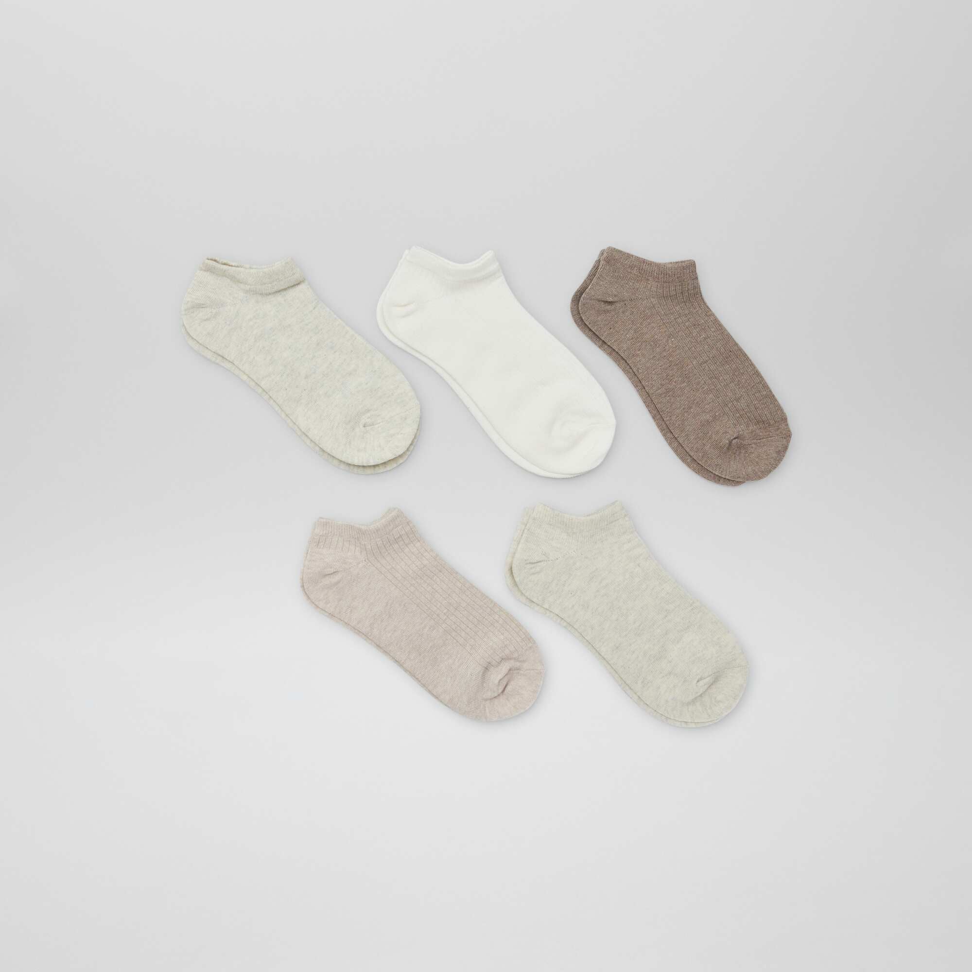 Pack of 5 pairs of invisible socks BEIGE - Image 2