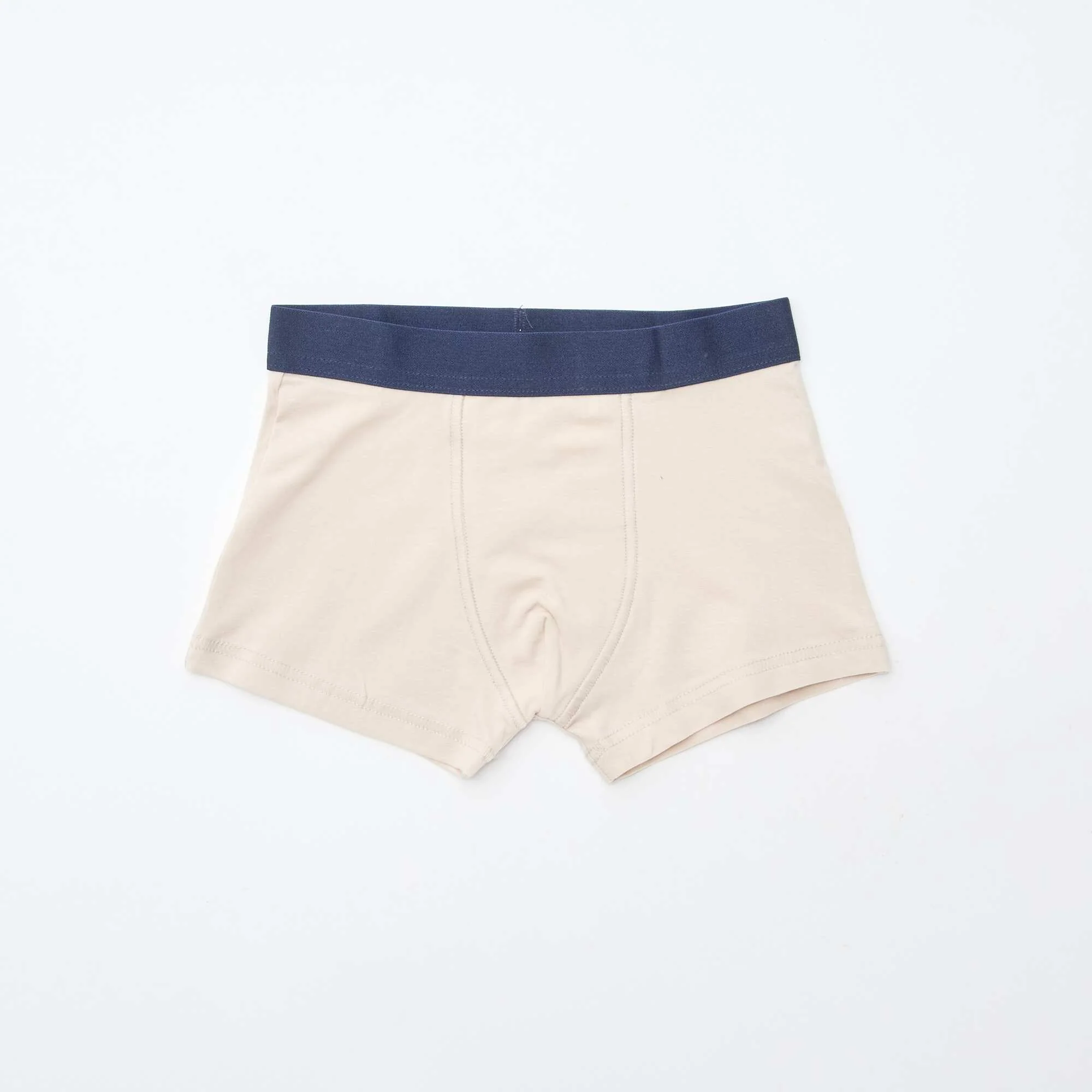 Pack of 5 pairs of plain and printed boxer shorts BLUE - Image 2