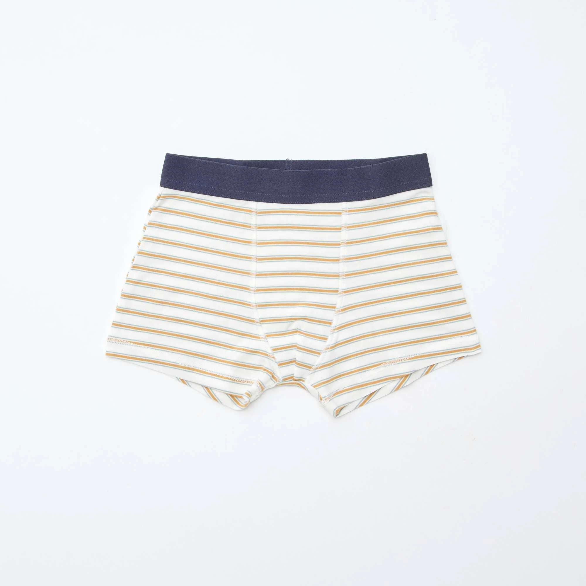 Pack of 5 pairs of plain and printed boxer shorts ORANGE - Image 2