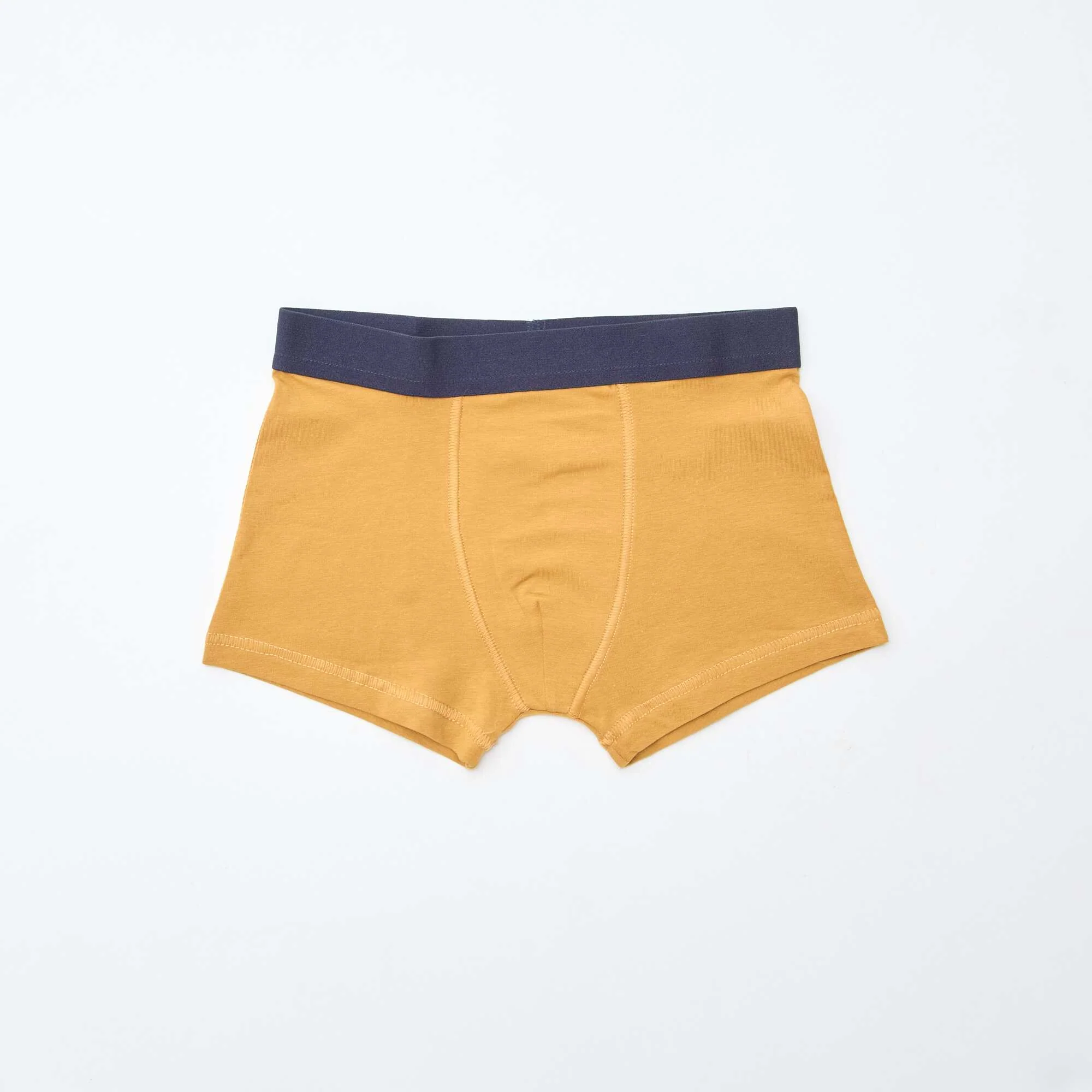 Pack of 5 pairs of plain and printed boxer shorts ORANGE - Image 6
