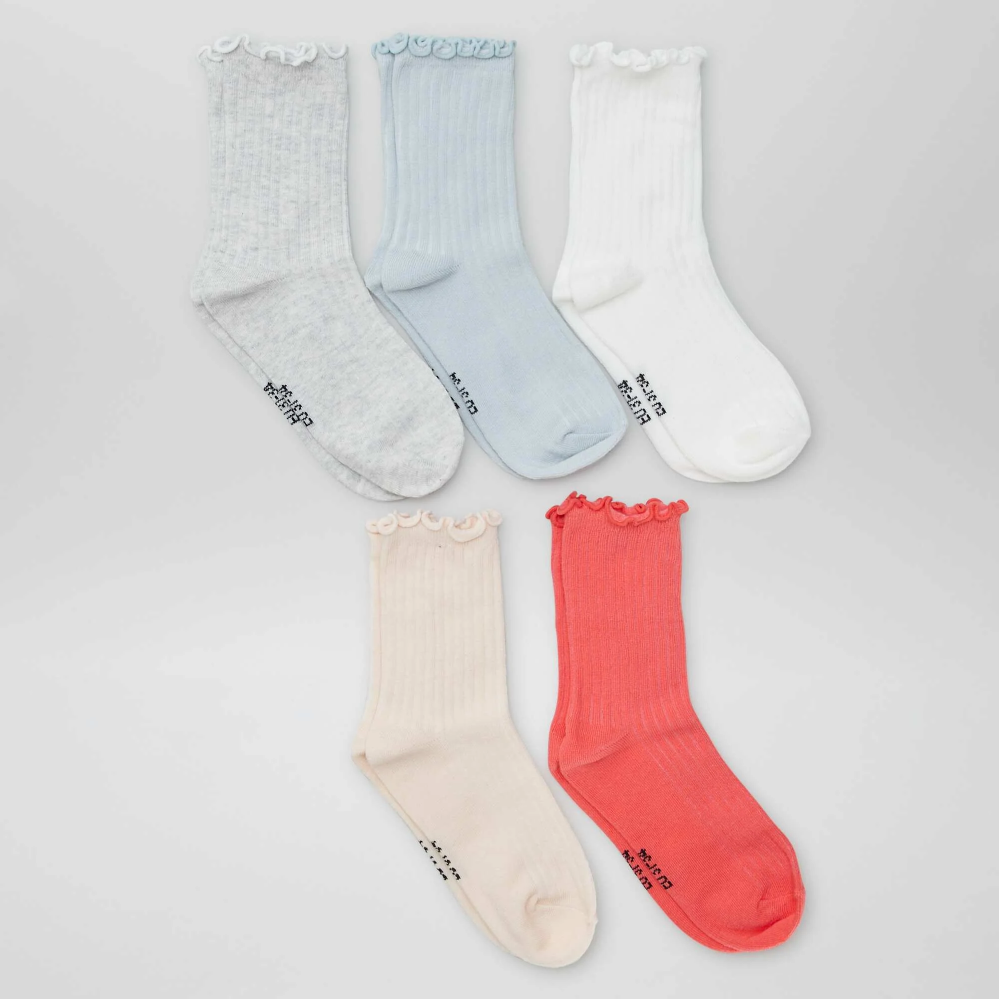Pack of 5 pairs of socks BEIGE - Image 2