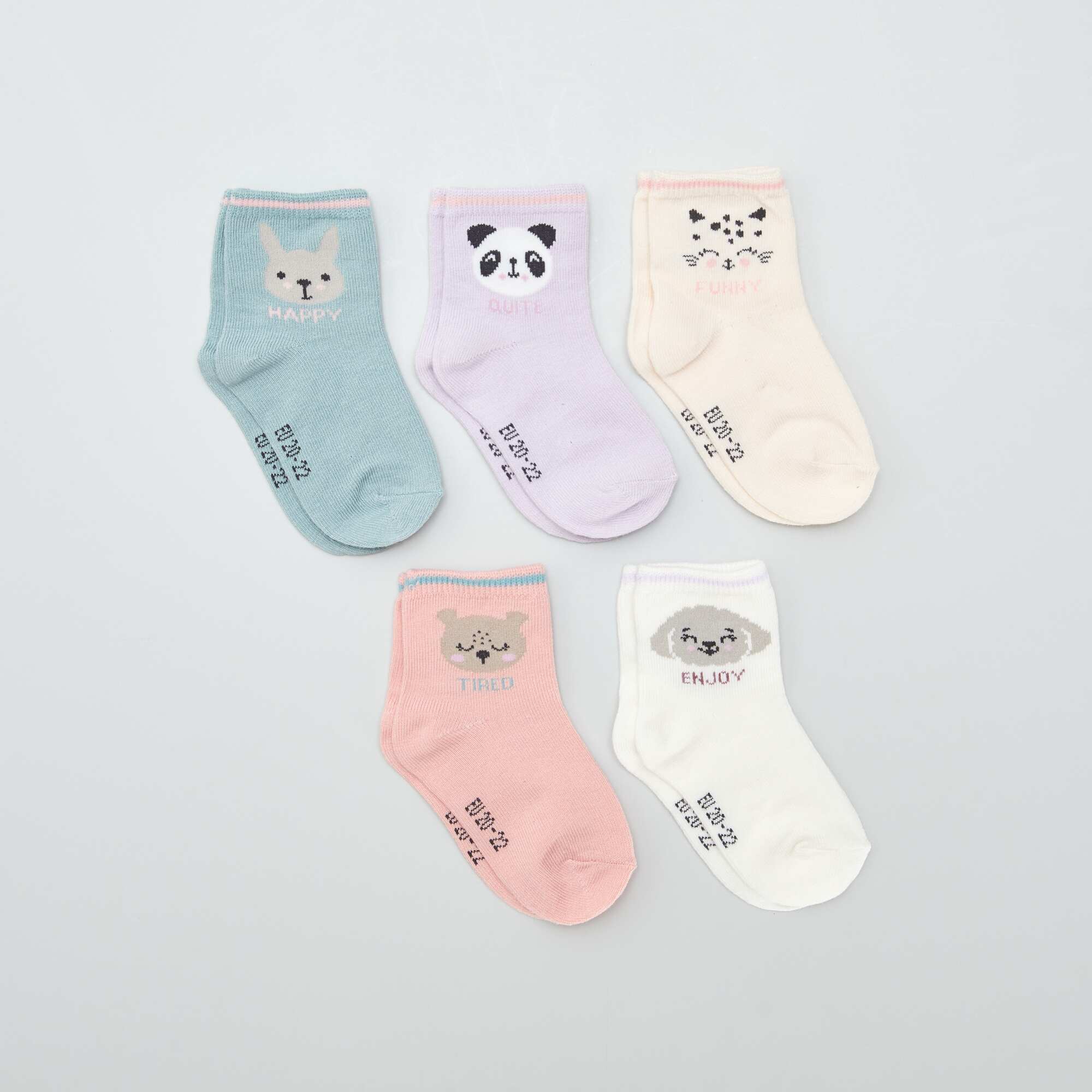 Pack of 5 pairs of stretch knit socks PURPLE - Image 2