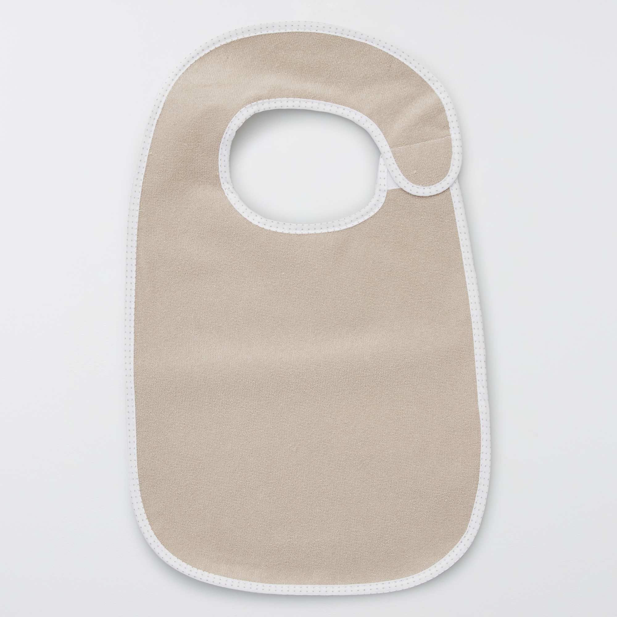 Pack of 7 lined towelling bibs BROWN - Image 2