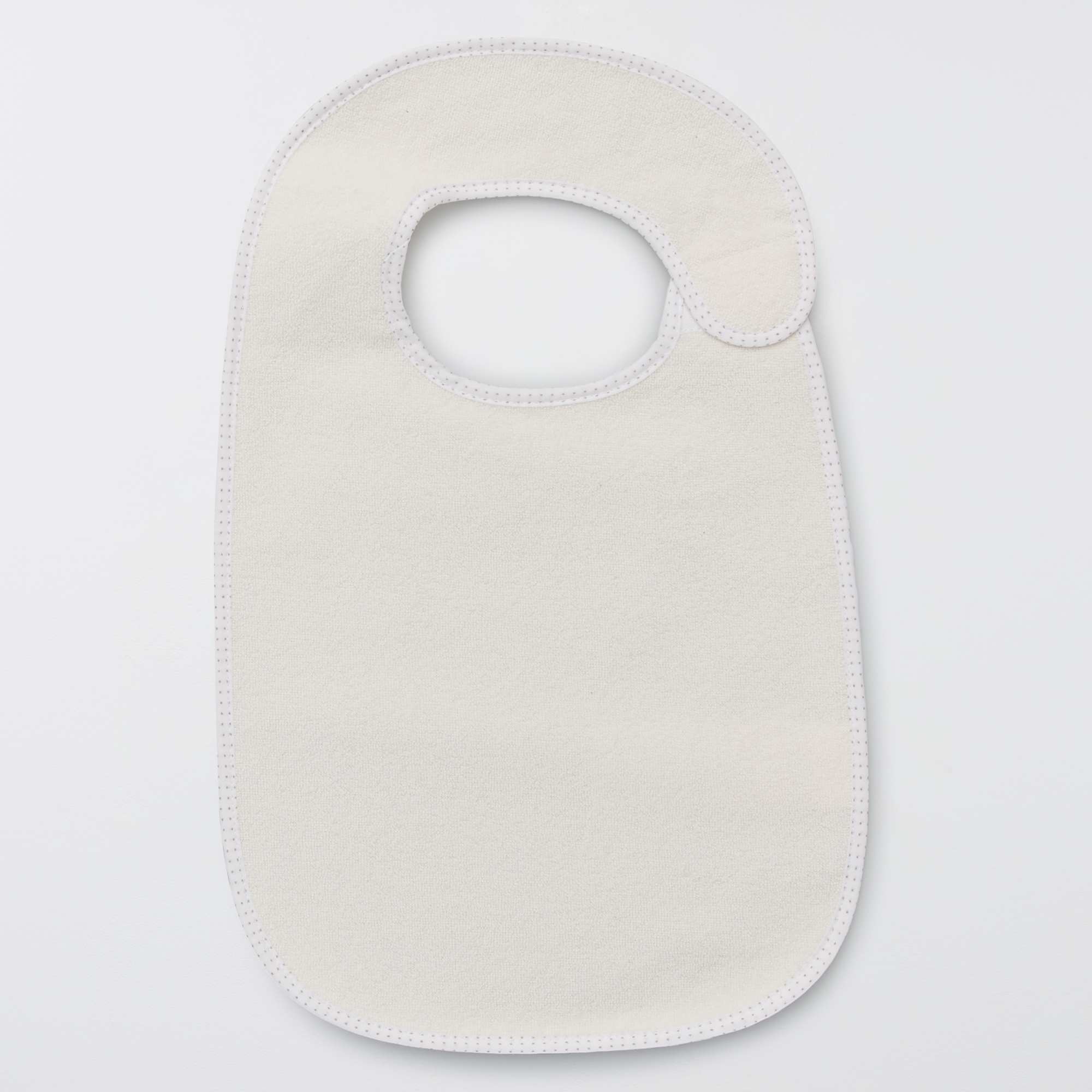 Pack of 7 lined towelling bibs BROWN - Image 3