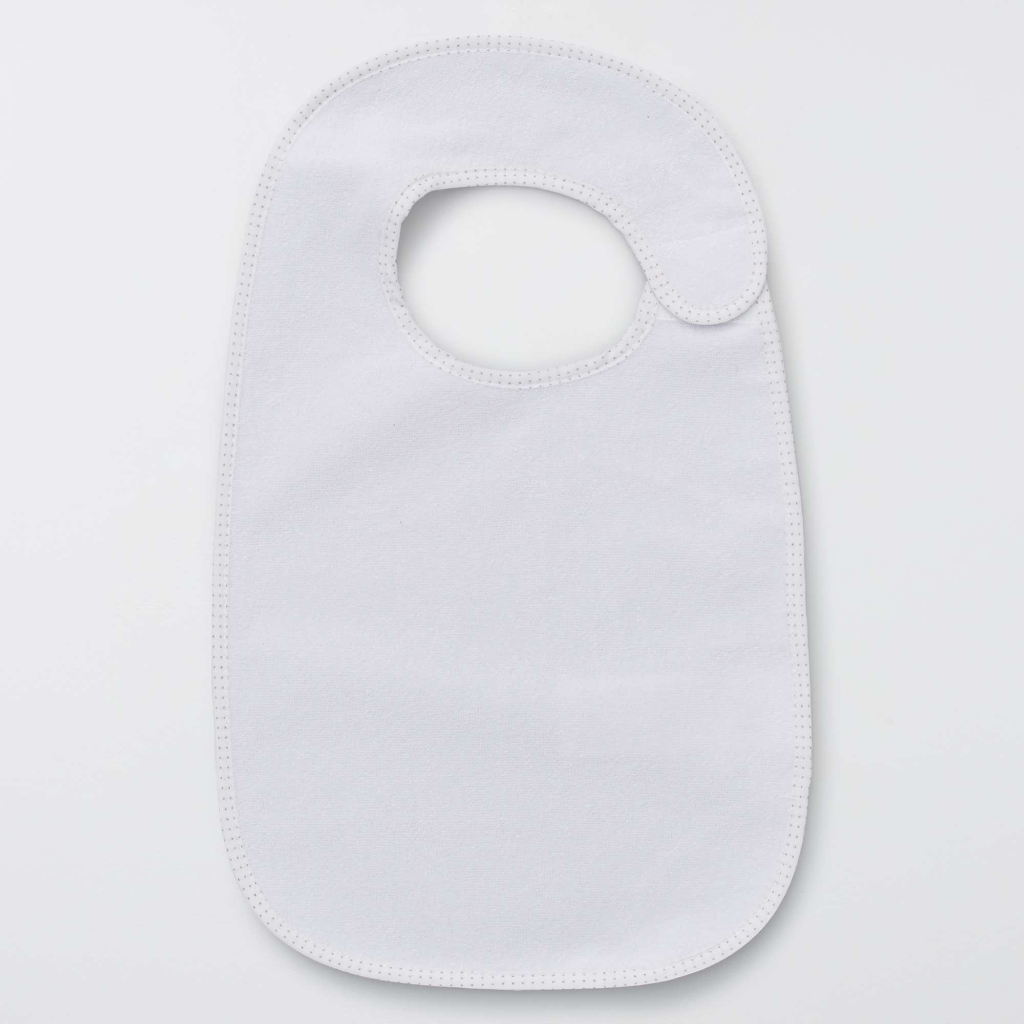 Pack of 7 lined towelling bibs BROWN - Image 4