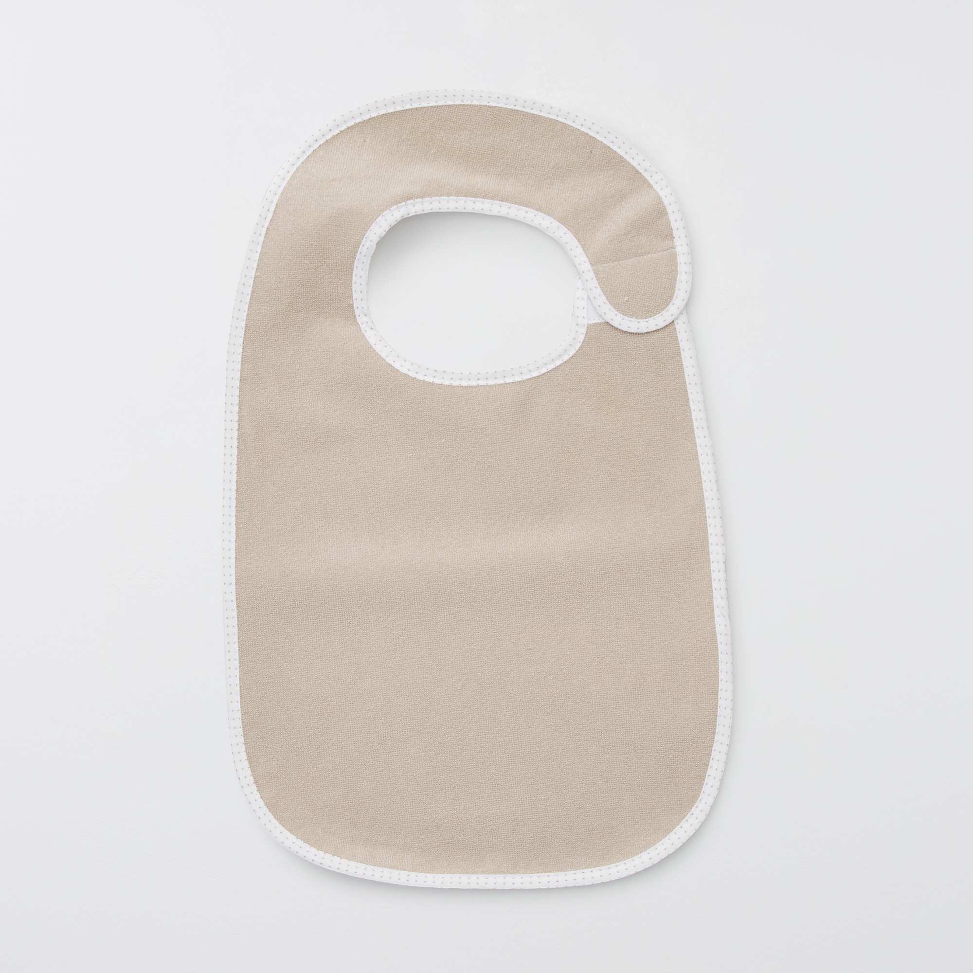 Pack of 7 lined towelling bibs BROWN - Image 5