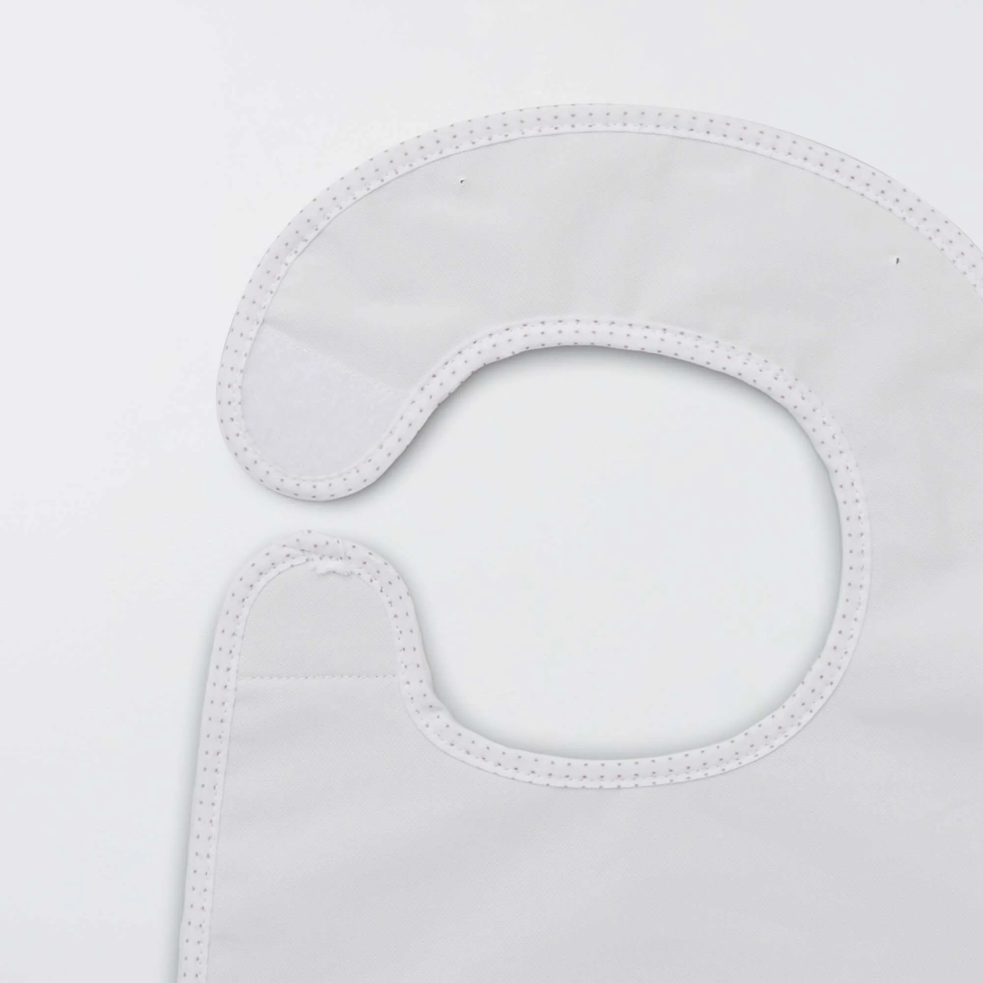 Pack of 7 lined towelling bibs BROWN - Image 8