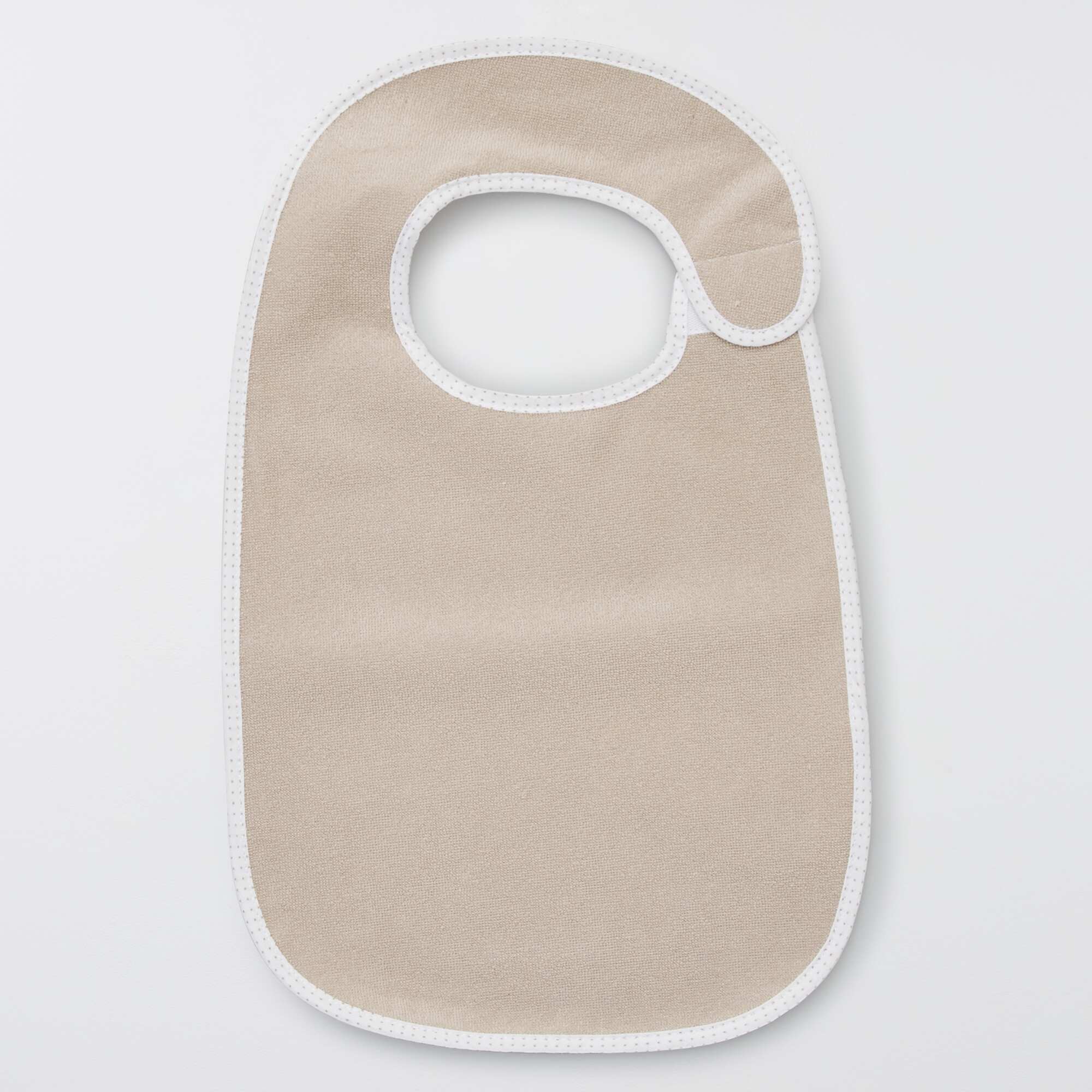 Pack of 7 lined towelling bibs BROWN - Image 9