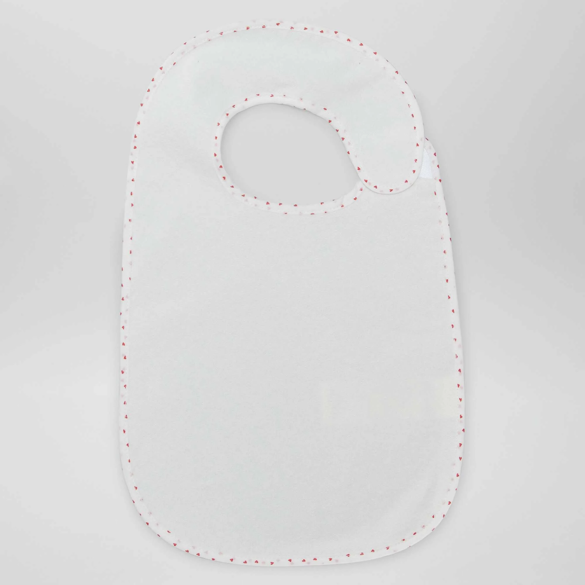 Pack of 7 lined towelling bibs WHITE - Image 6