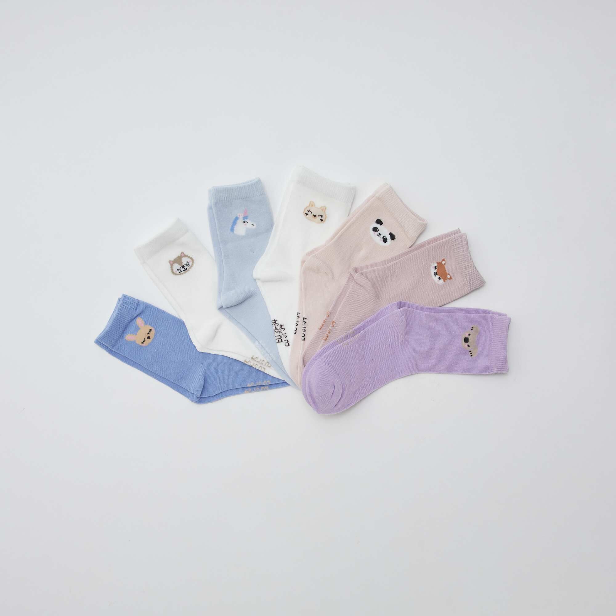 Pack of 7 pairs of crew socks BLUE