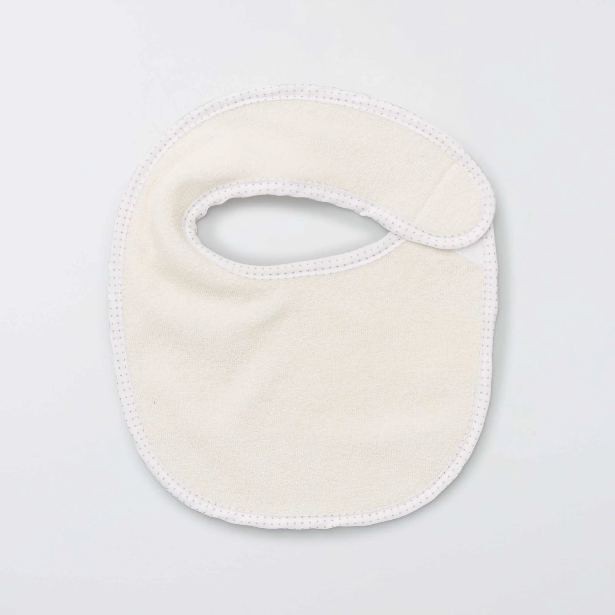 Pack of 7 towelling bibs with hook and loop fastening BROWN - Image 6