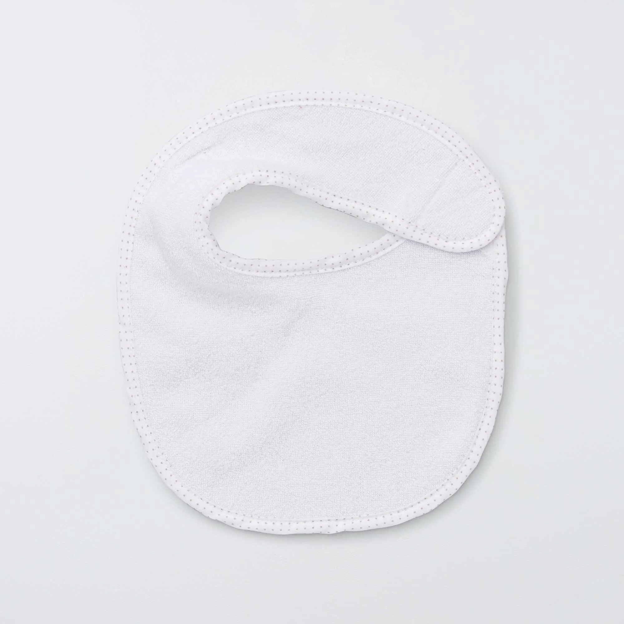 Pack of 7 towelling bibs with hook and loop fastening BROWN - Image 7