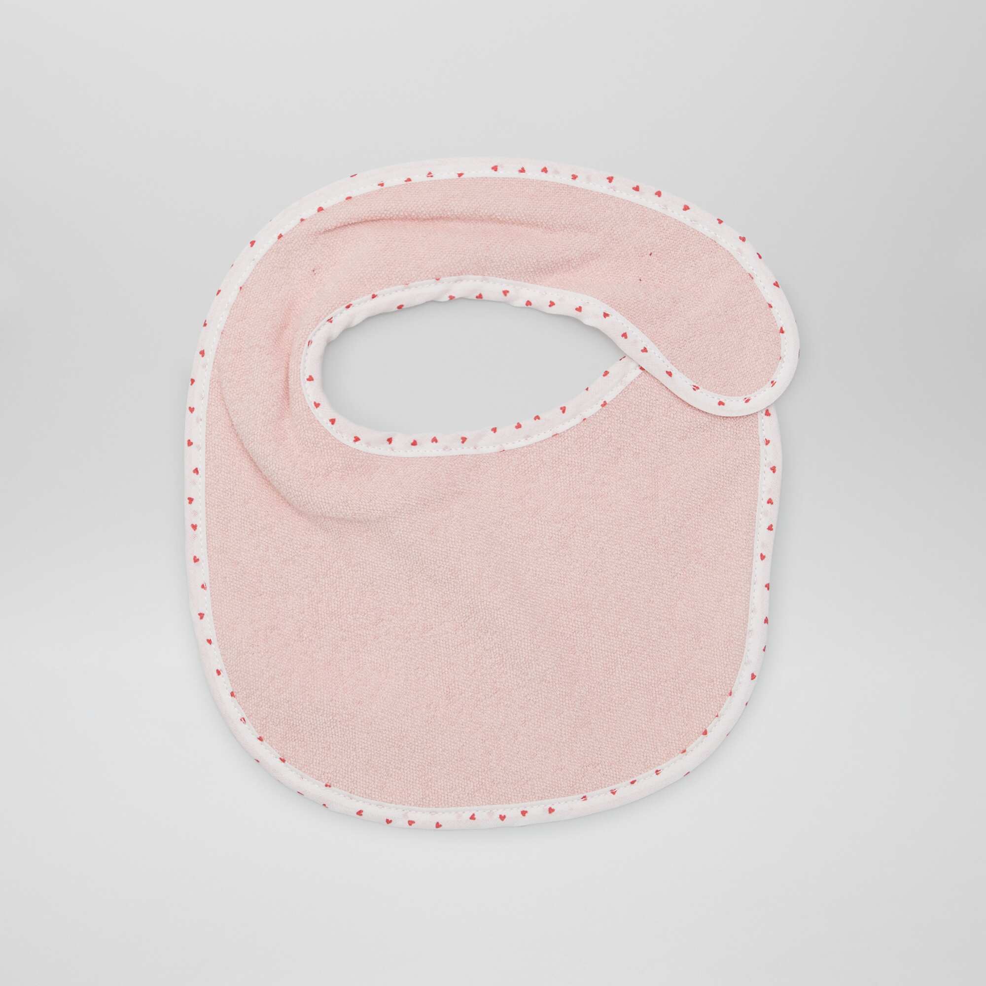 Pack of 7 towelling bibs with hook and loop fastening WHITE - Image 2