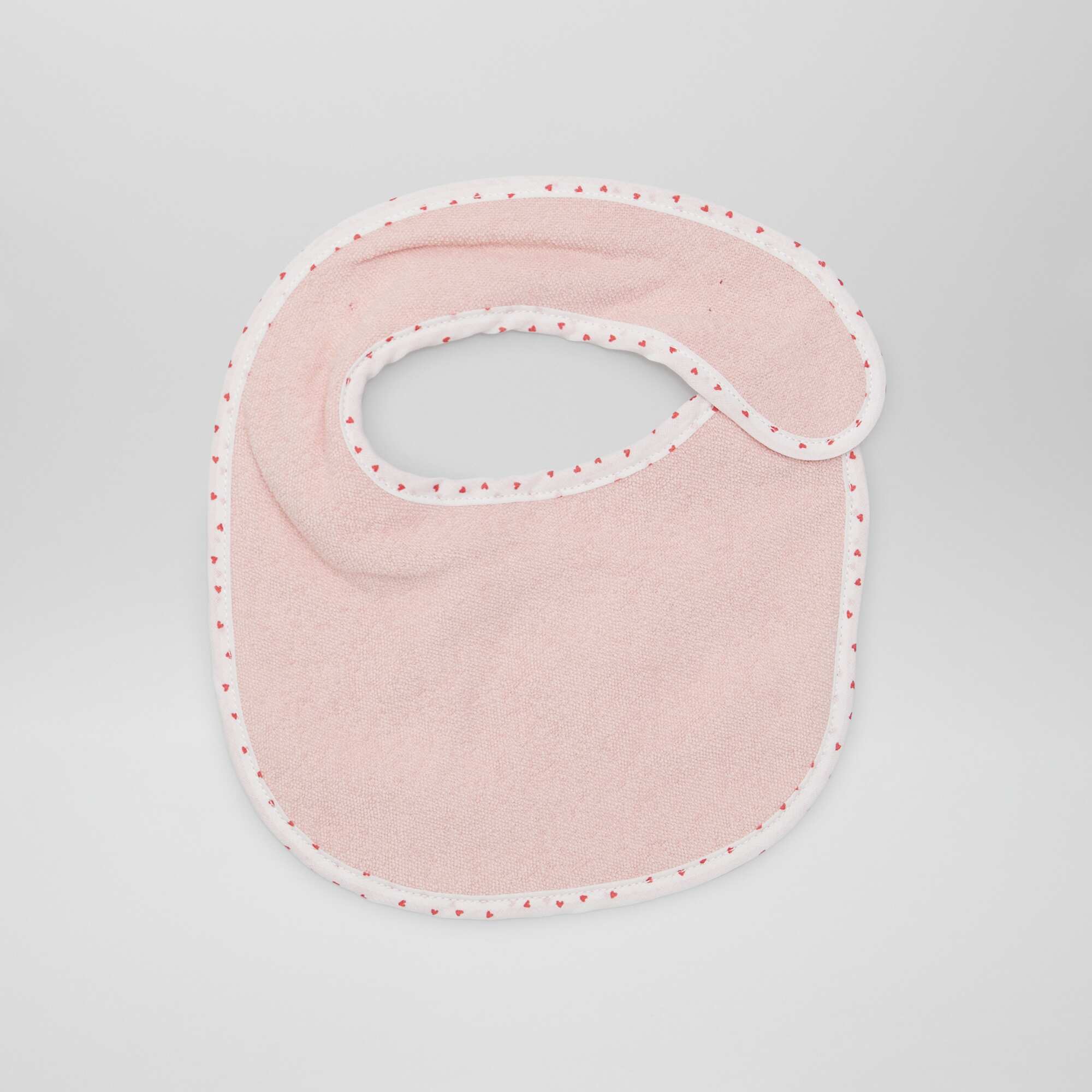 Pack of 7 towelling bibs with hook and loop fastening WHITE - Image 3