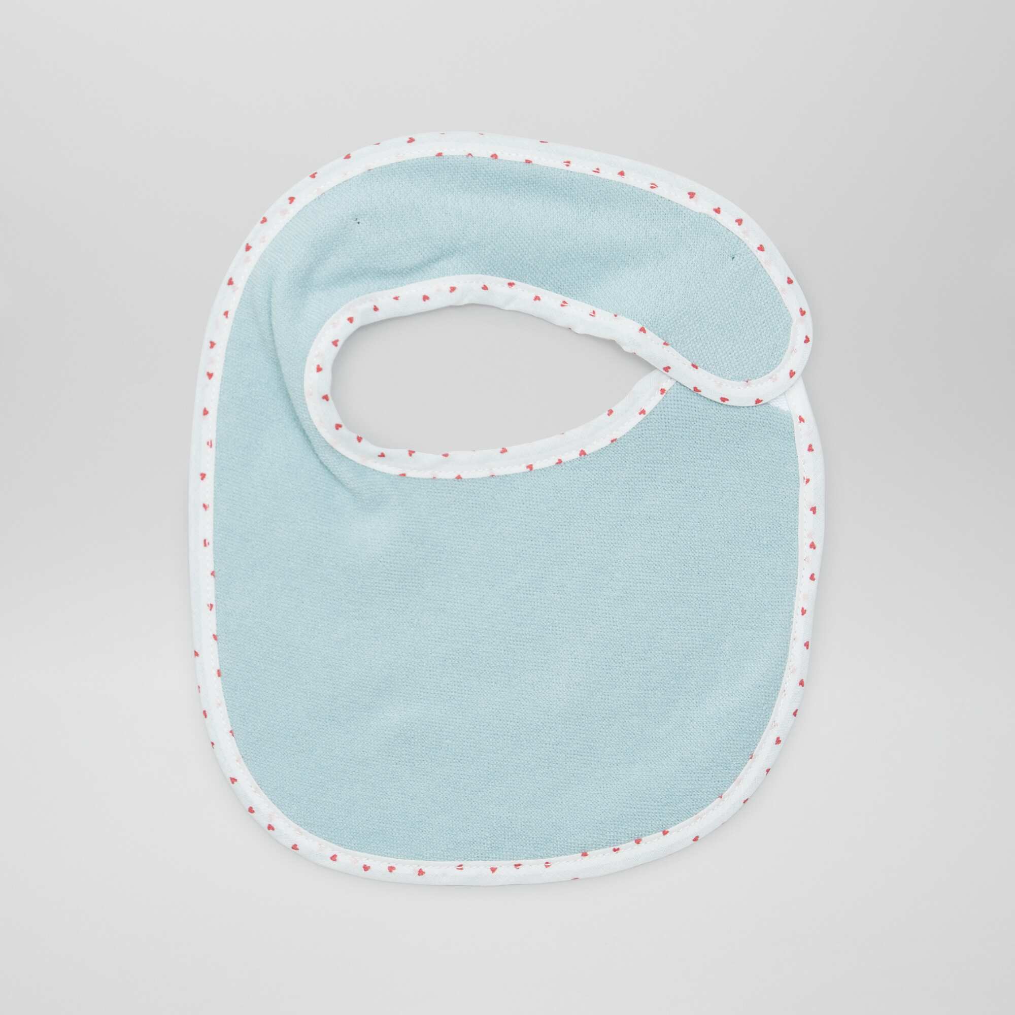 Pack of 7 towelling bibs with hook and loop fastening WHITE - Image 6