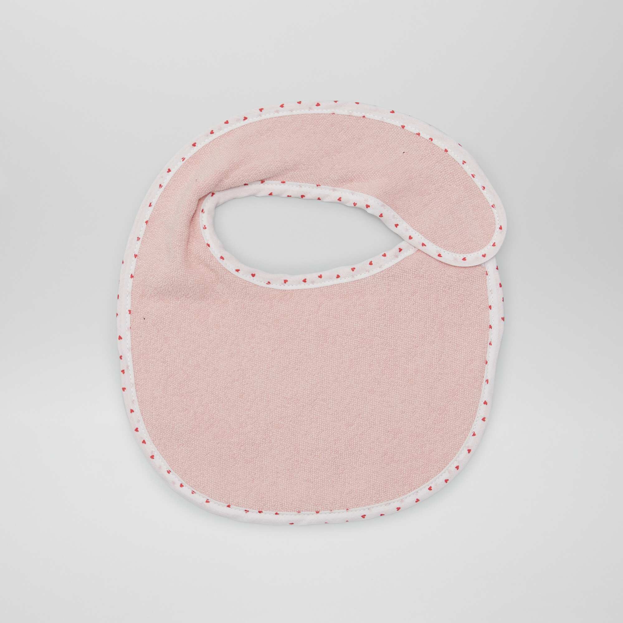 Pack of 7 towelling bibs with hook and loop fastening WHITE - Image 8
